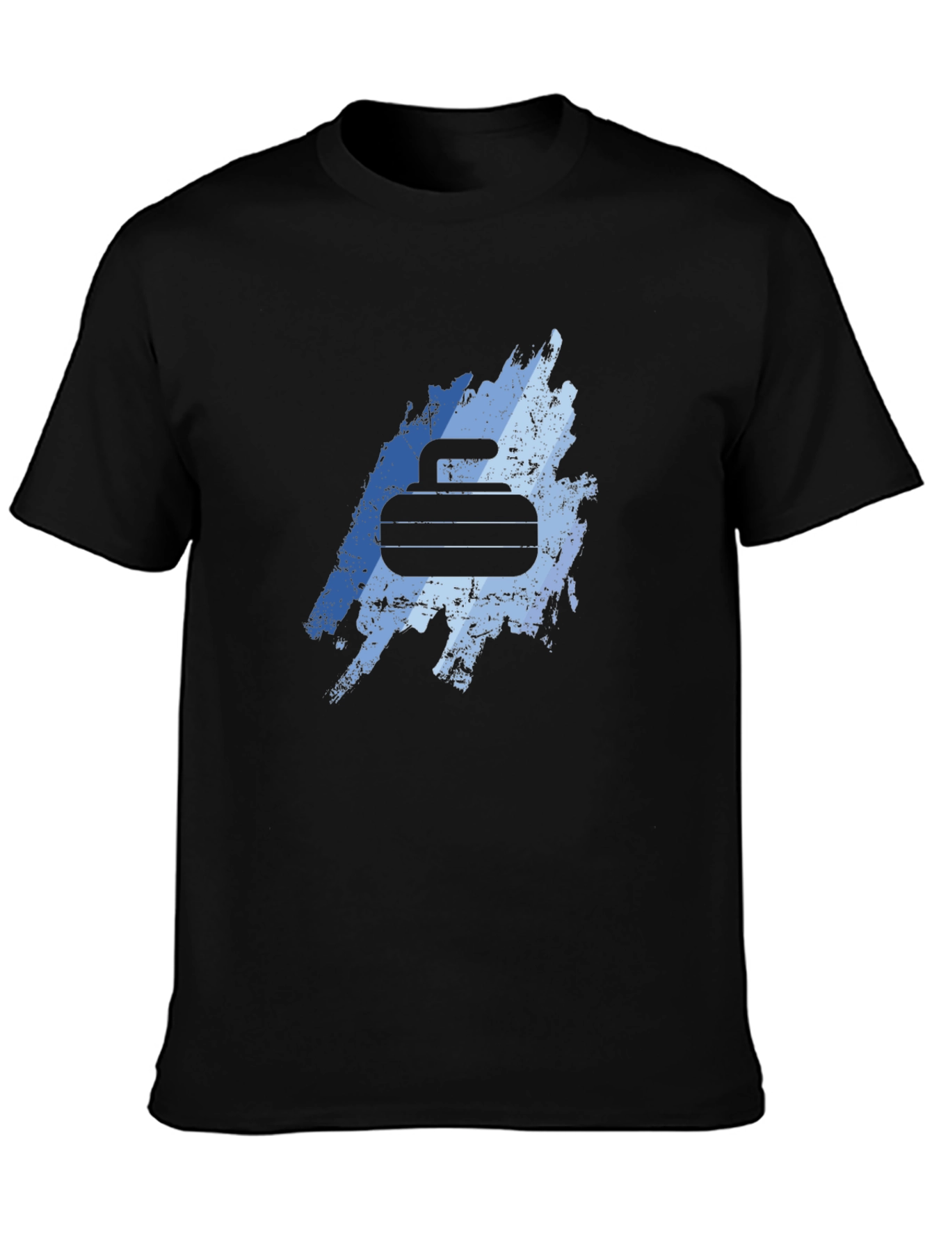 Curling Rock Graphic T-Shirt - Unique Design Tee