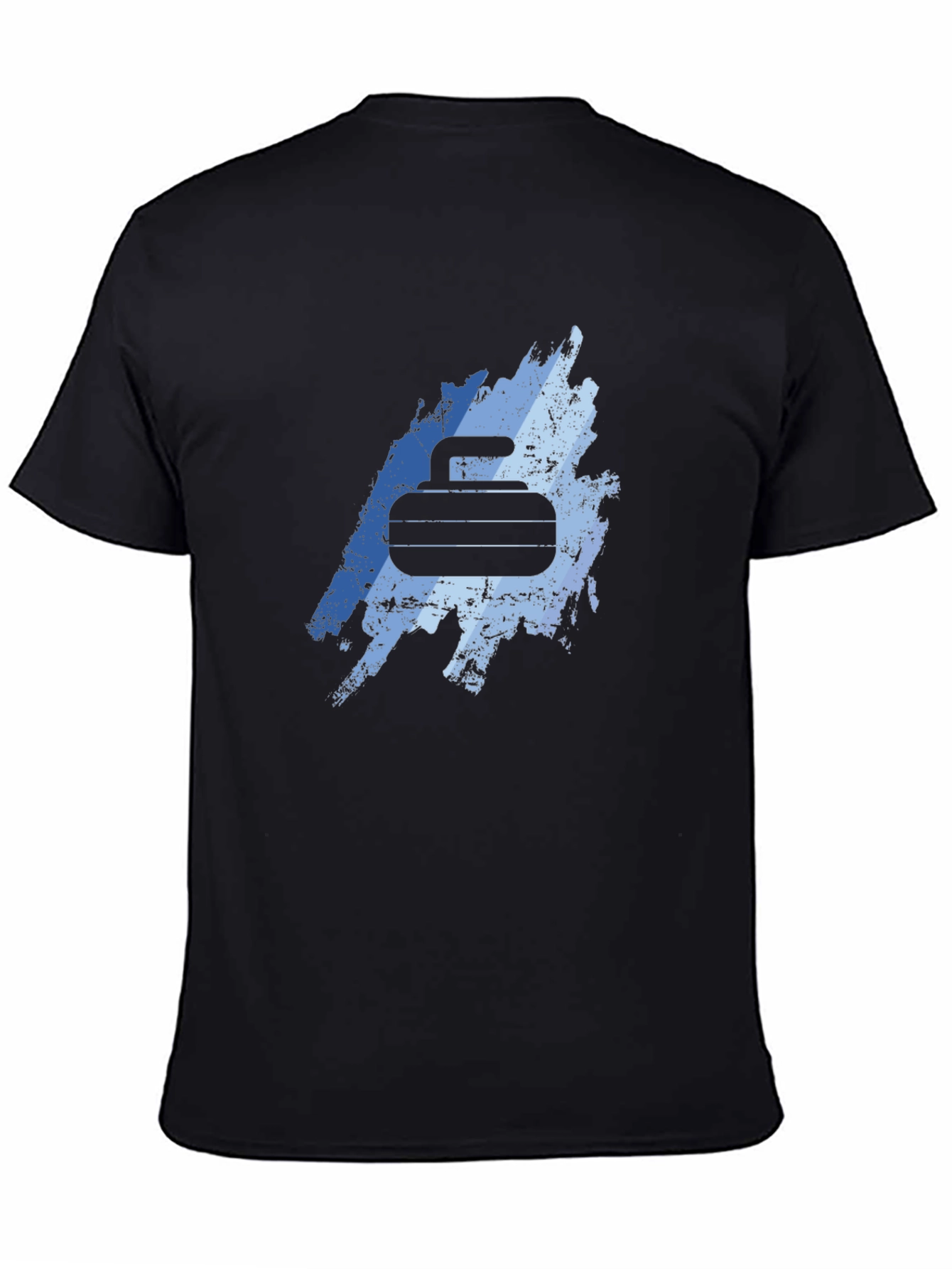 Curling Rock Graphic T-Shirt - Unique Design Tee