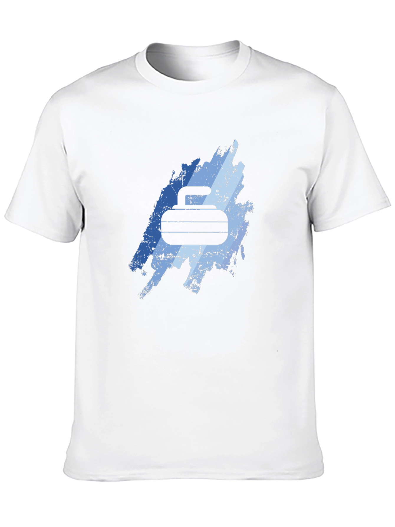 Curling Rock Graphic T-Shirt - Unique Design Tee