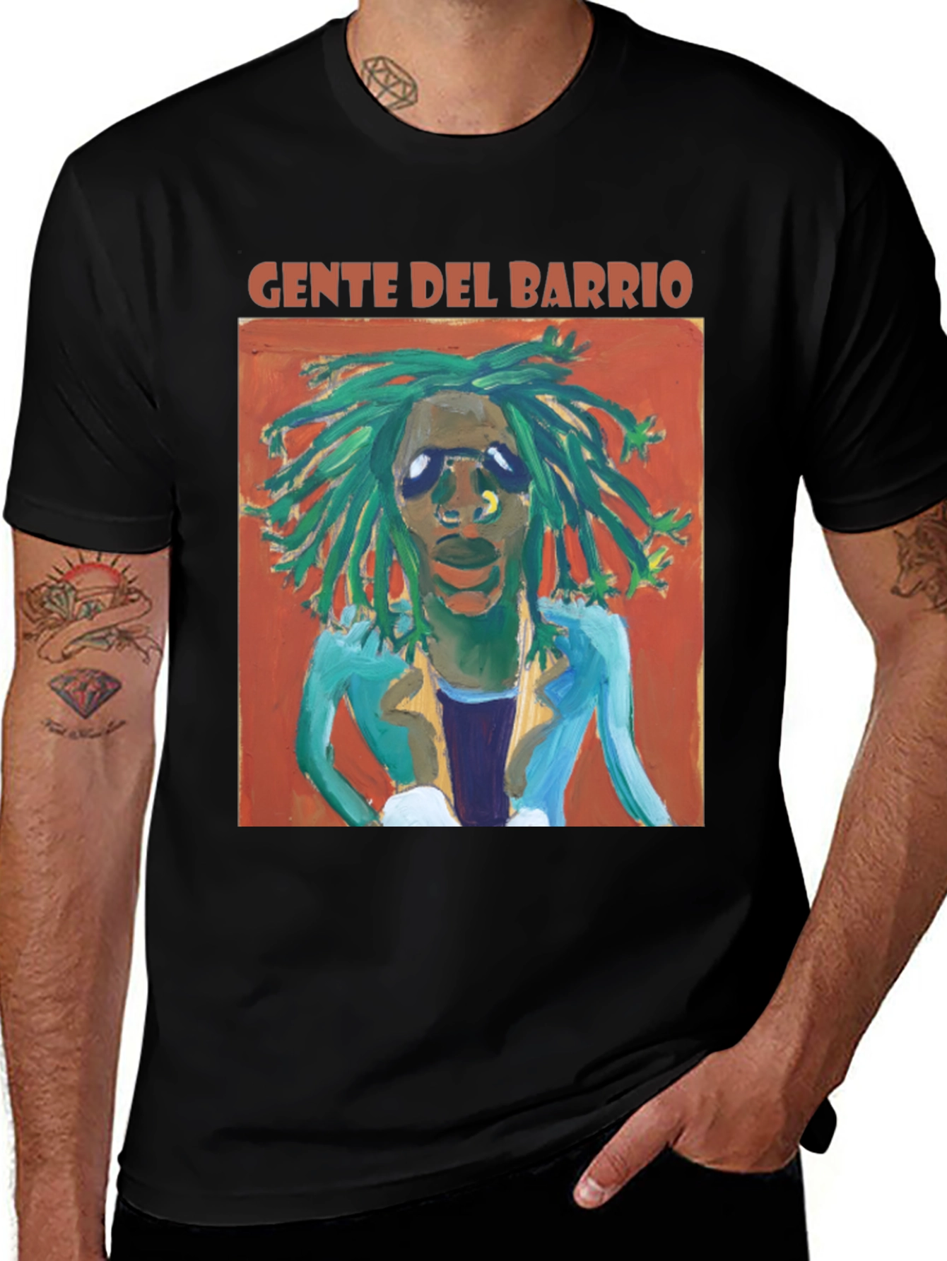 Gente Del Barrio Graphic Tee - Cool Black T-Shirt