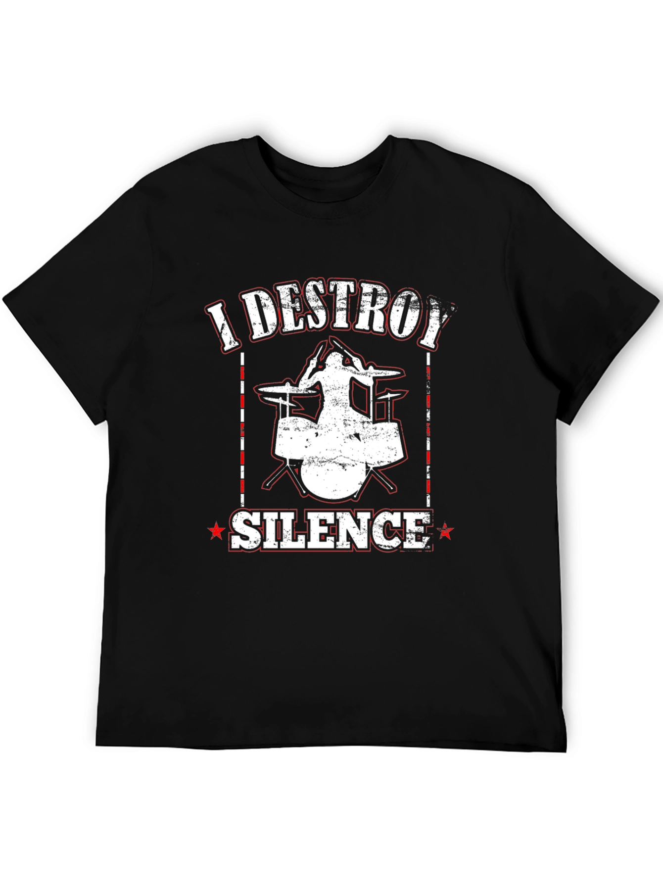 I Destroy Silence Drummer Black T-Shirt