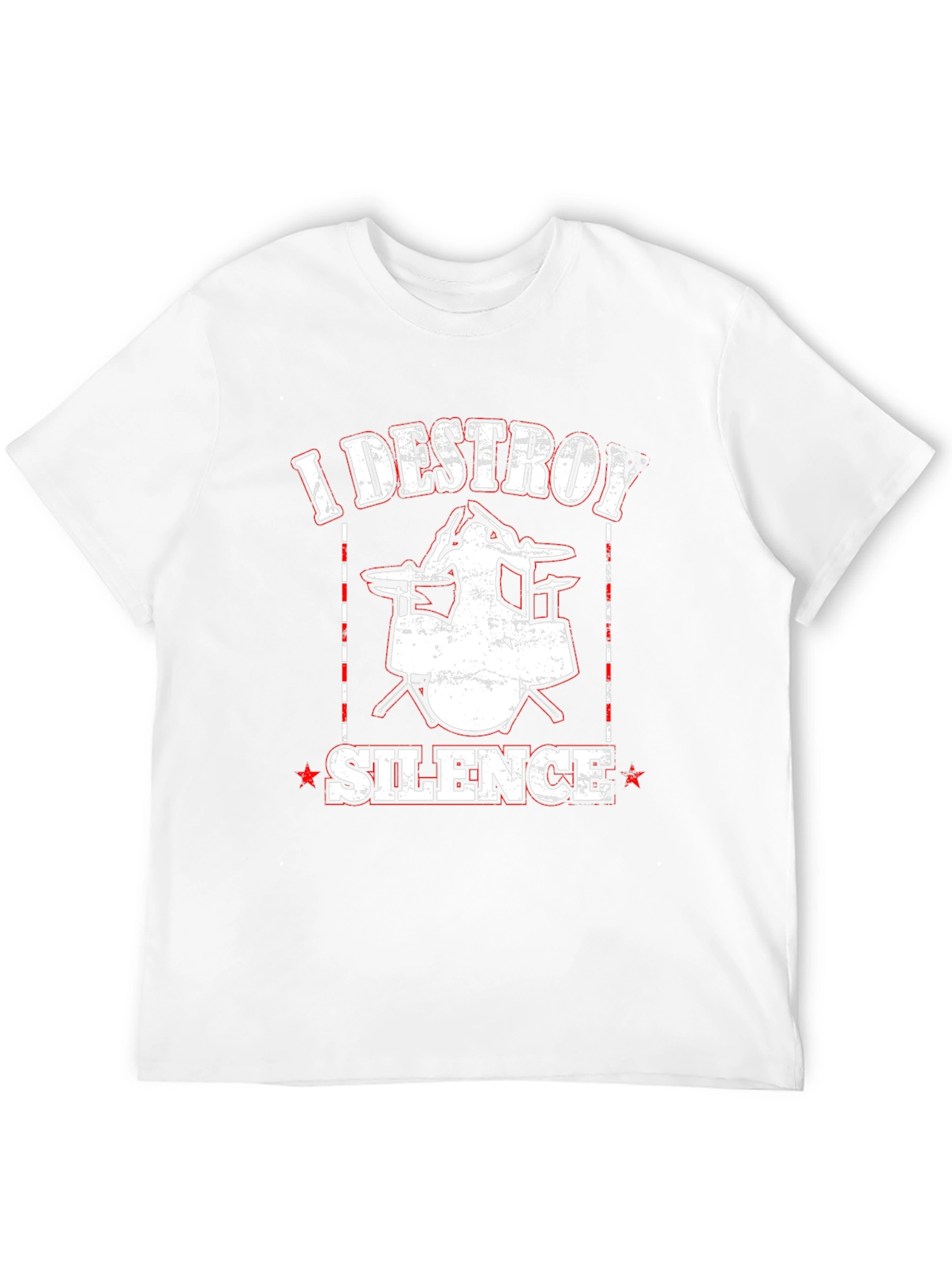 I Destroy Silence Drummer Black T-Shirt