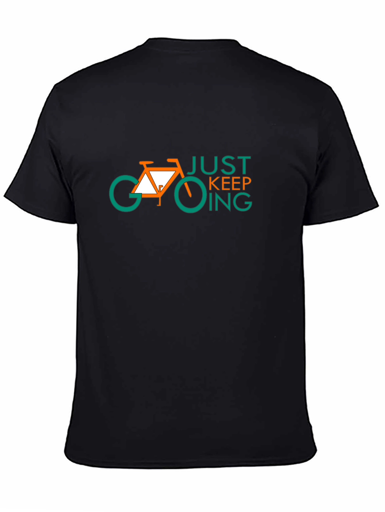 Just Keep Going Bike Graphic Tee - Black