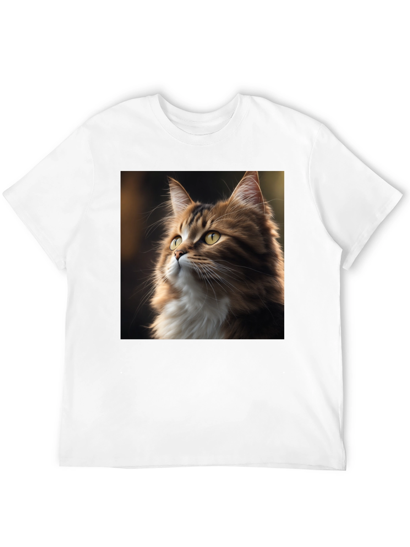 Cat Portrait Graphic Tee - Unisex Black T-Shirt