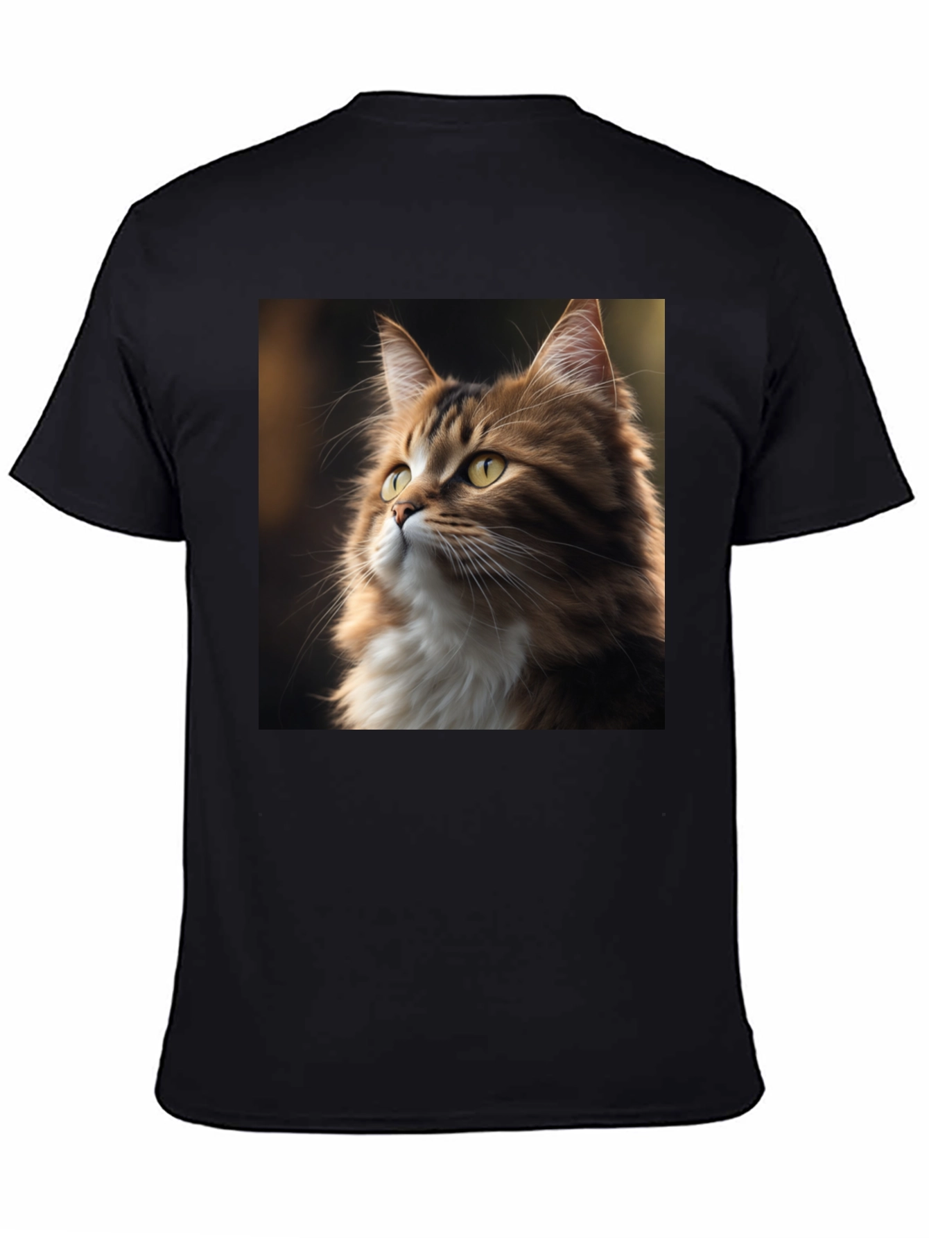 Cat Portrait Graphic Tee - Unisex Black T-Shirt