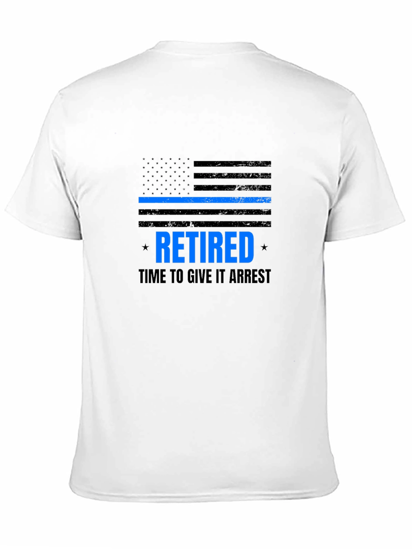 Retired Police Officer T-Shirt - Blue Line