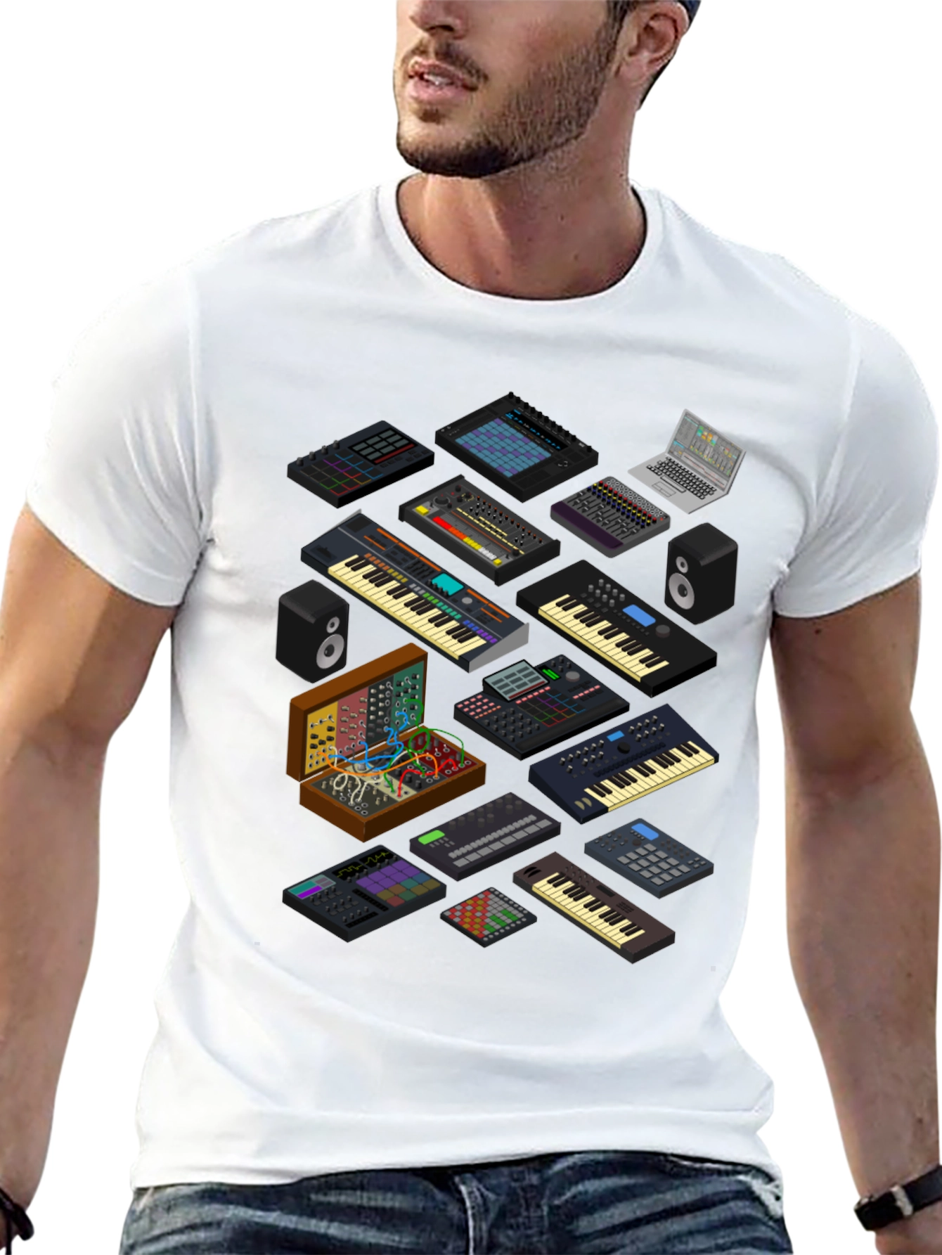 Synthesizer Graphic T-Shirt - Music Producer Tee