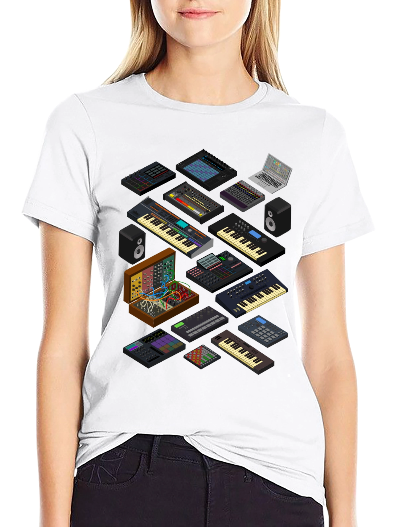 Synthesizer Graphic T-Shirt - Music Producer Tee