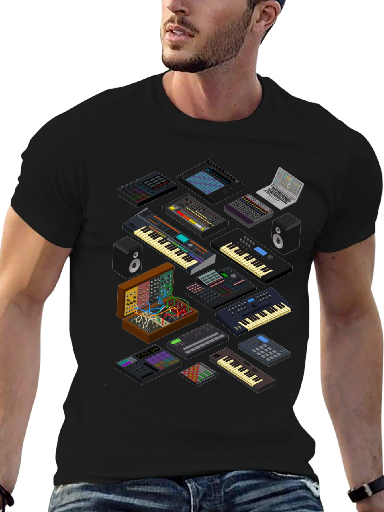 Synthesizer Graphic T-Shirt - Music Producer Tee