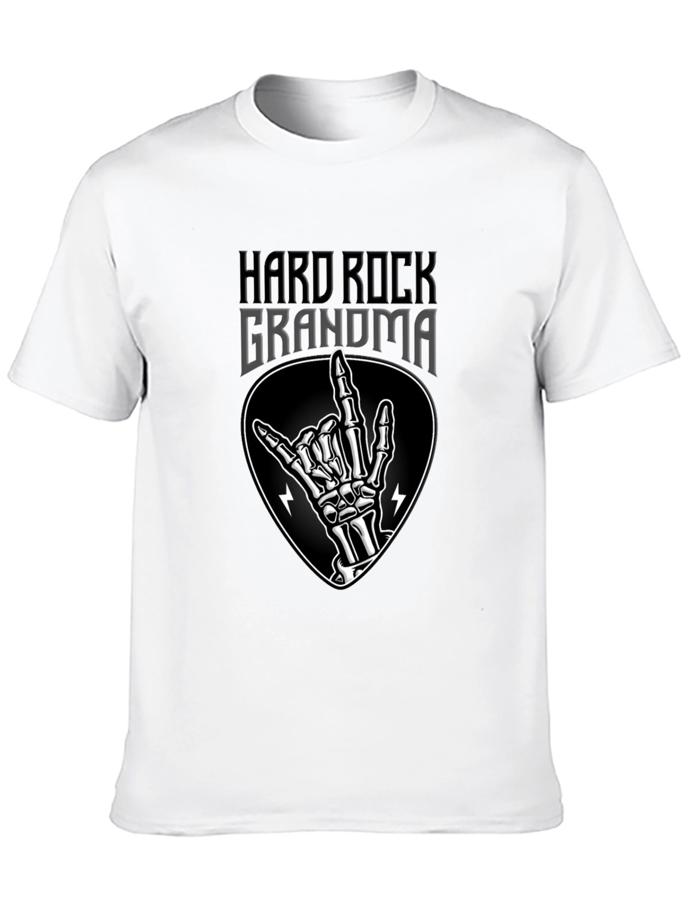 Hard Rock Grandma T-Shirt - Rocker Skeleton Hand Tee