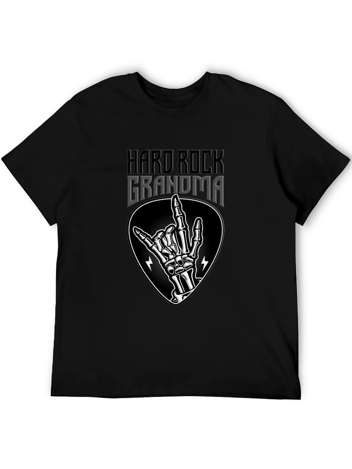 Hard Rock Grandma T-Shirt - Rocker Skeleton Hand Tee