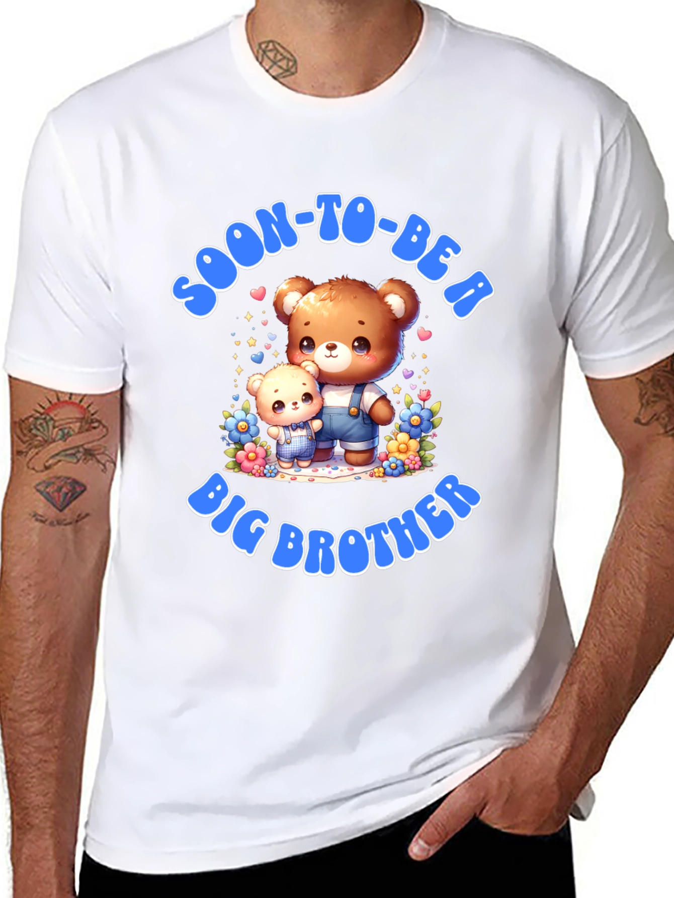 Soon-To-Be A Big Brother Cute Teddy Bear T-Shirt