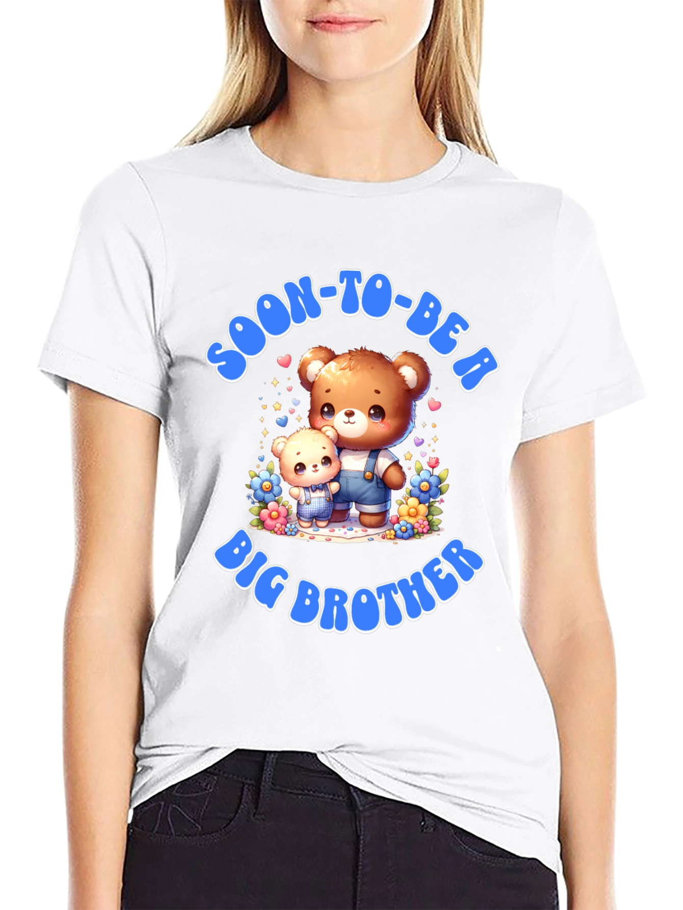 Soon-To-Be A Big Brother Cute Teddy Bear T-Shirt