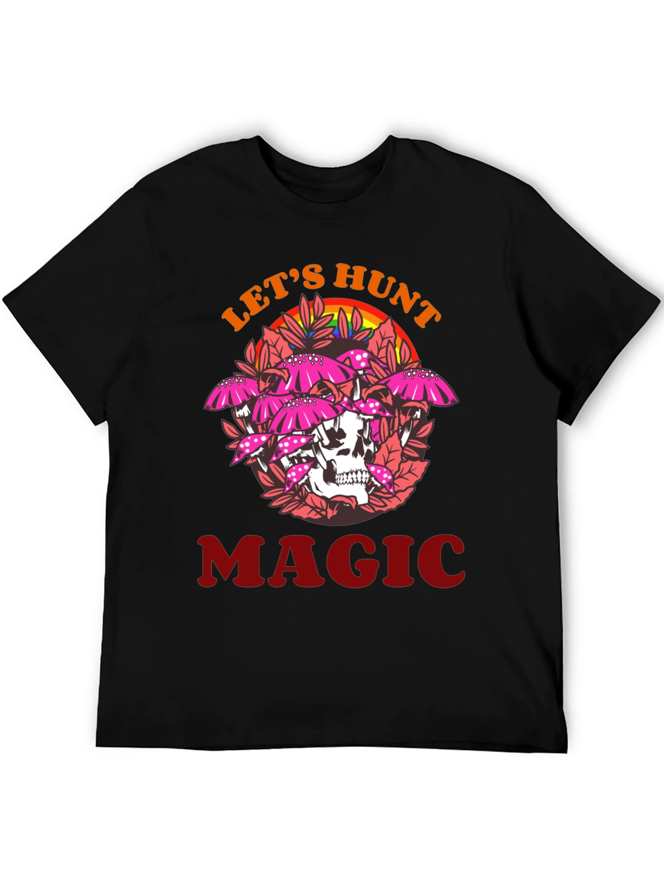 Lets Hunt Magic Tee - Skull & Mushroom Design