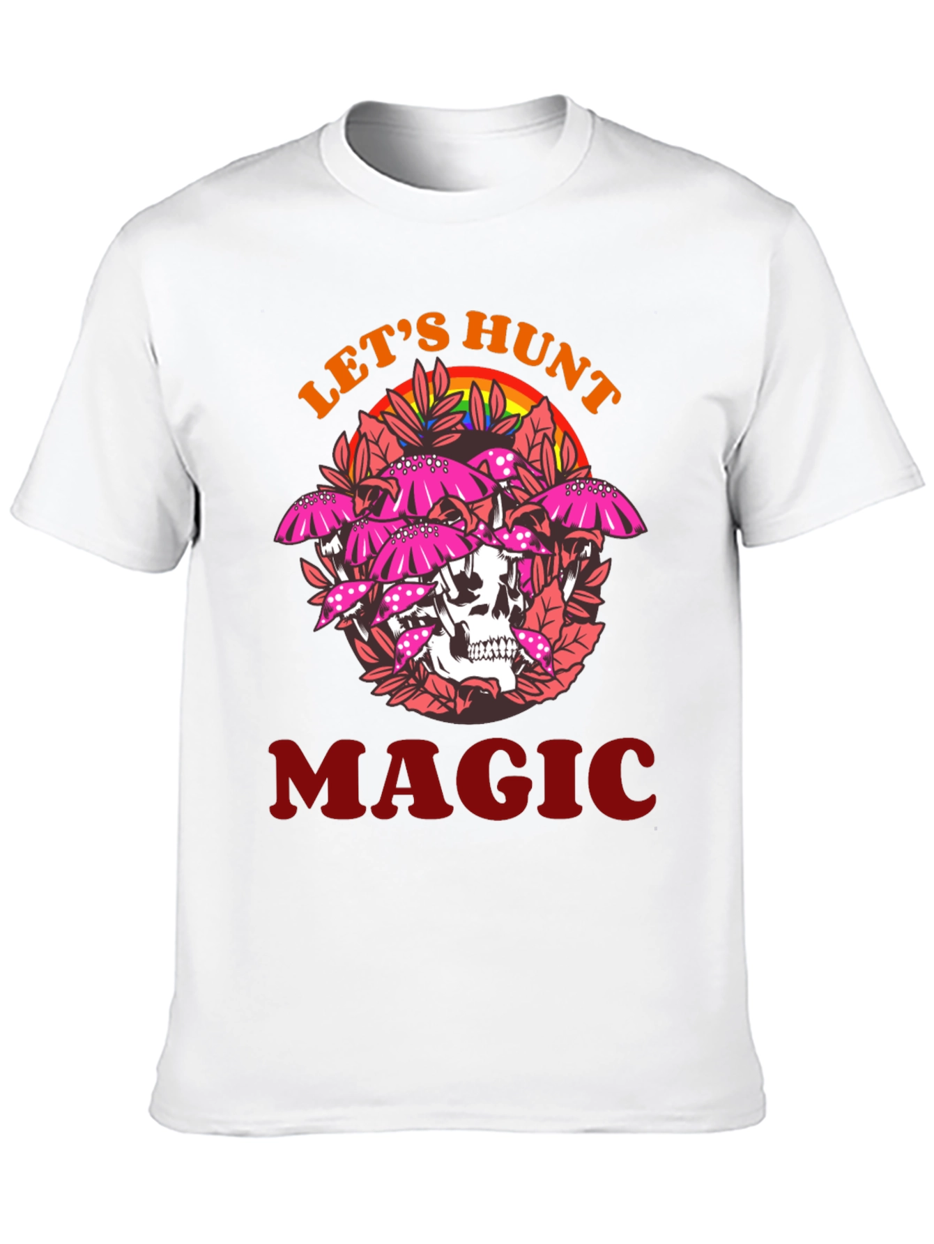 Lets Hunt Magic Tee - Skull & Mushroom Design