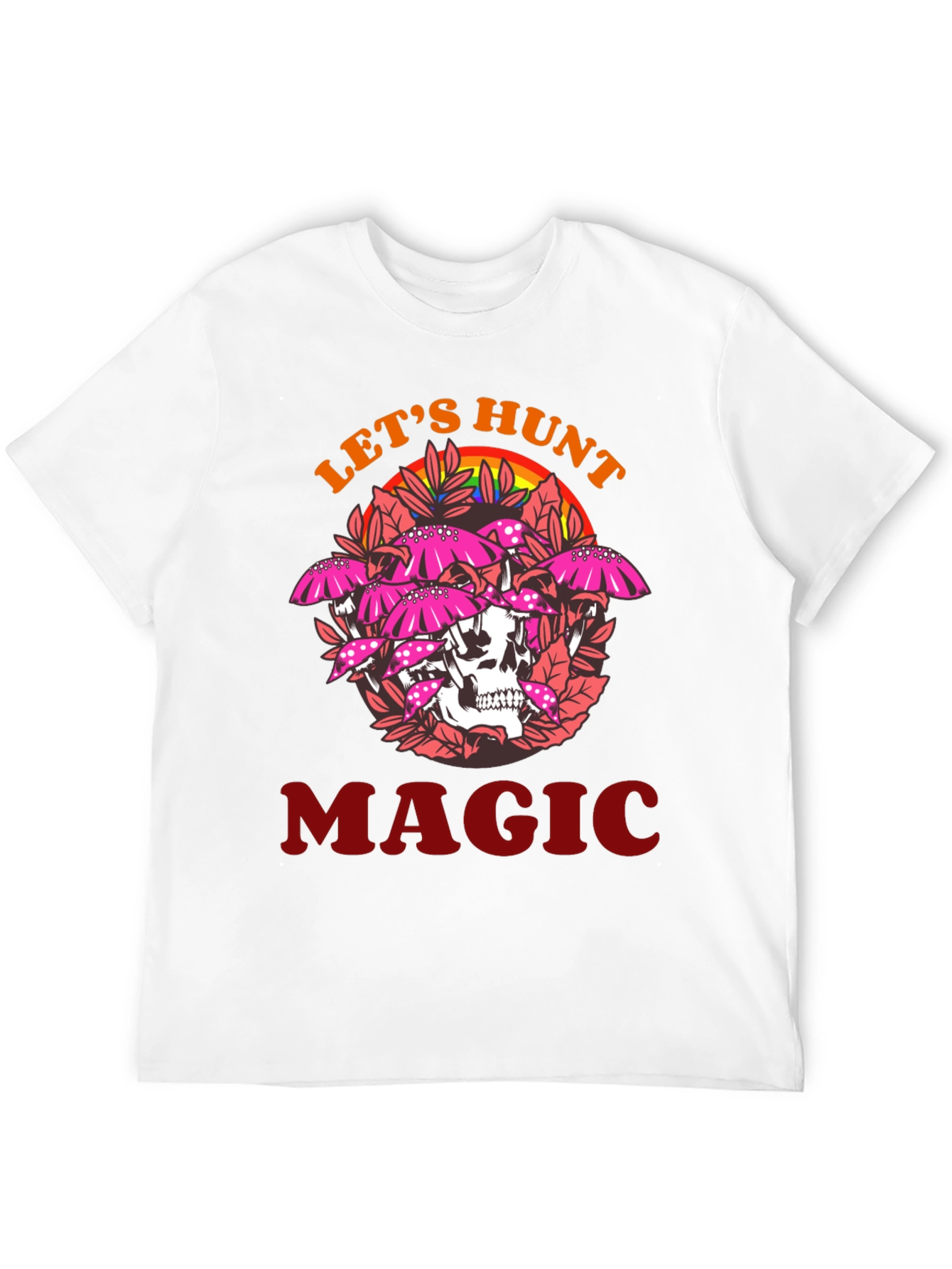 Lets Hunt Magic Tee - Skull & Mushroom Design