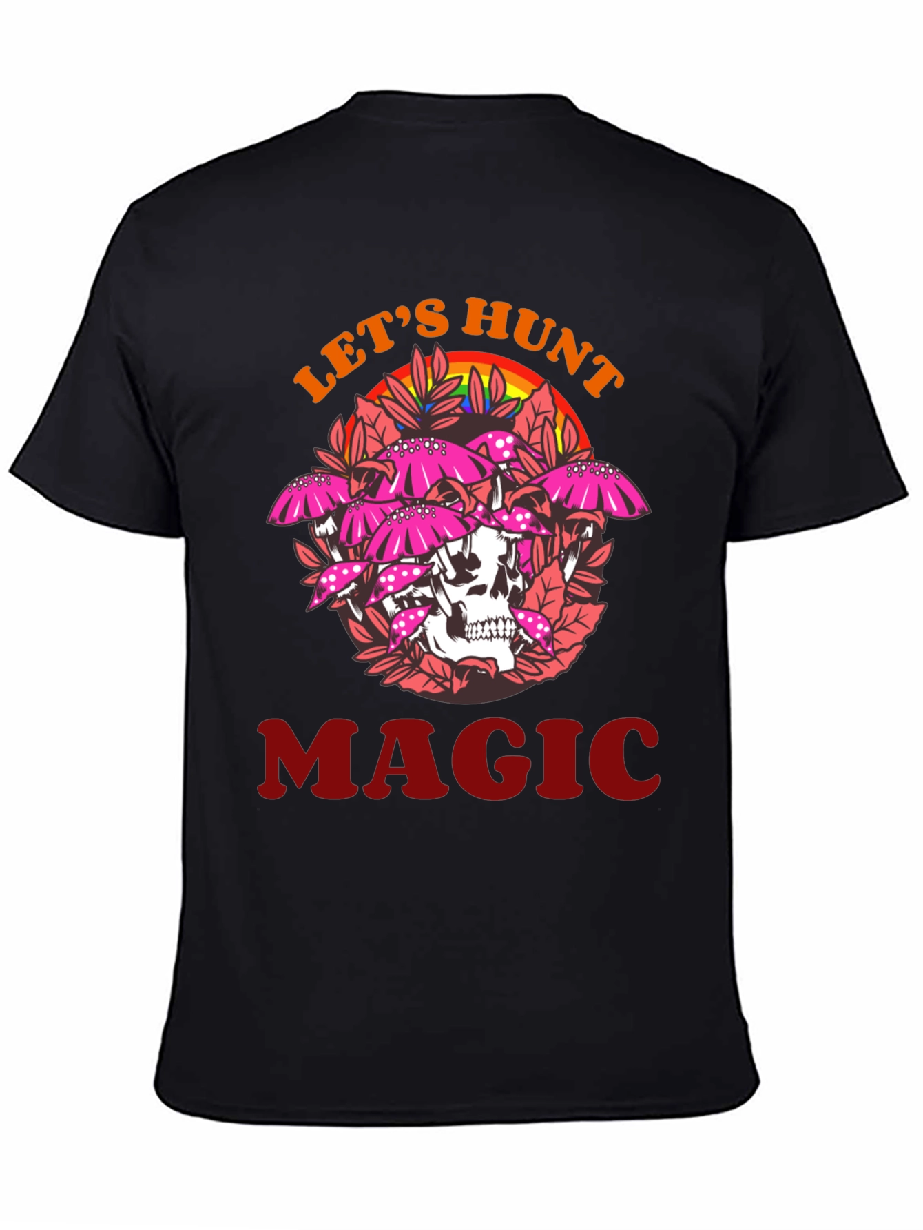 Lets Hunt Magic Tee - Skull & Mushroom Design