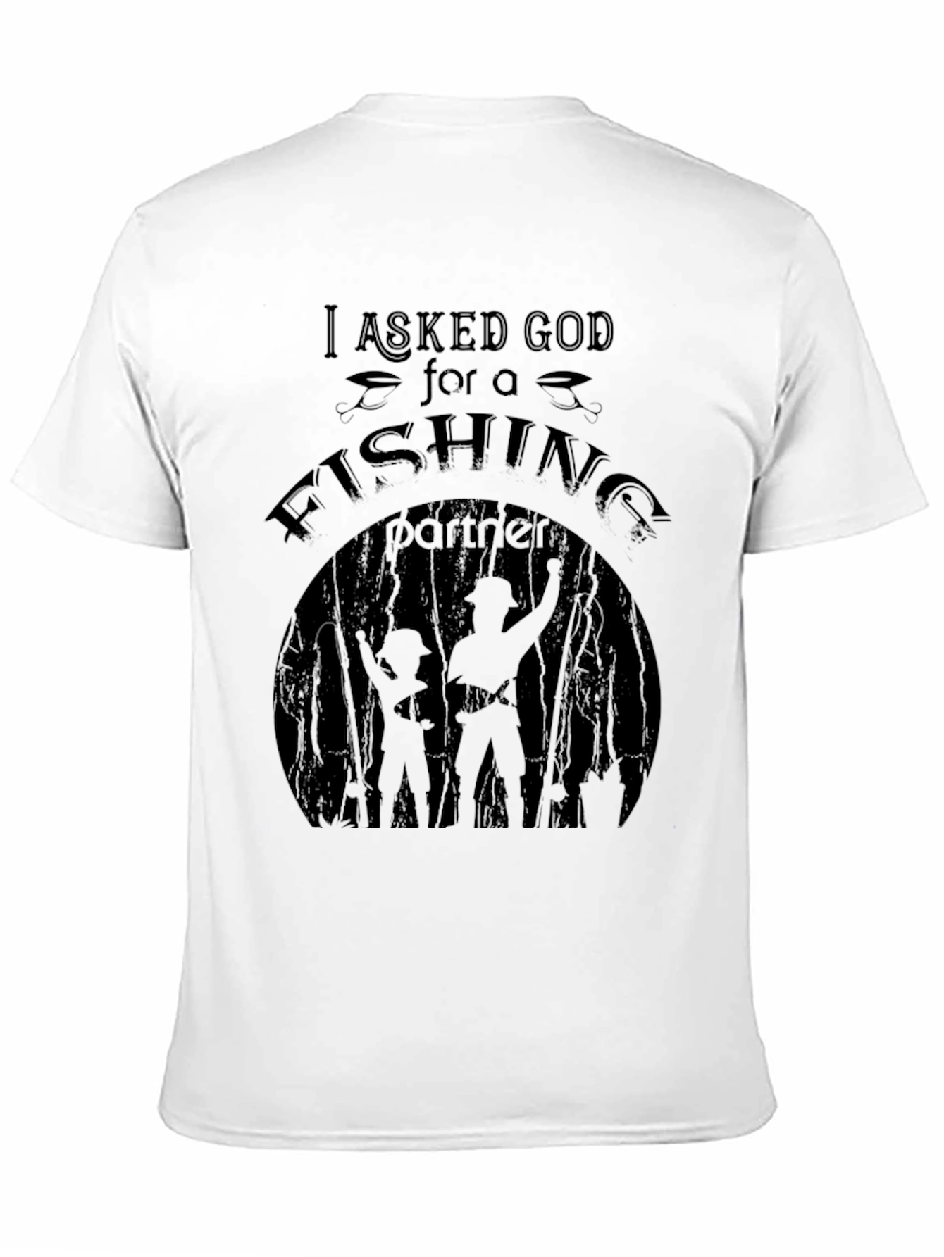 Fishing Partner Graphic Tee - Black Cotton Shirt