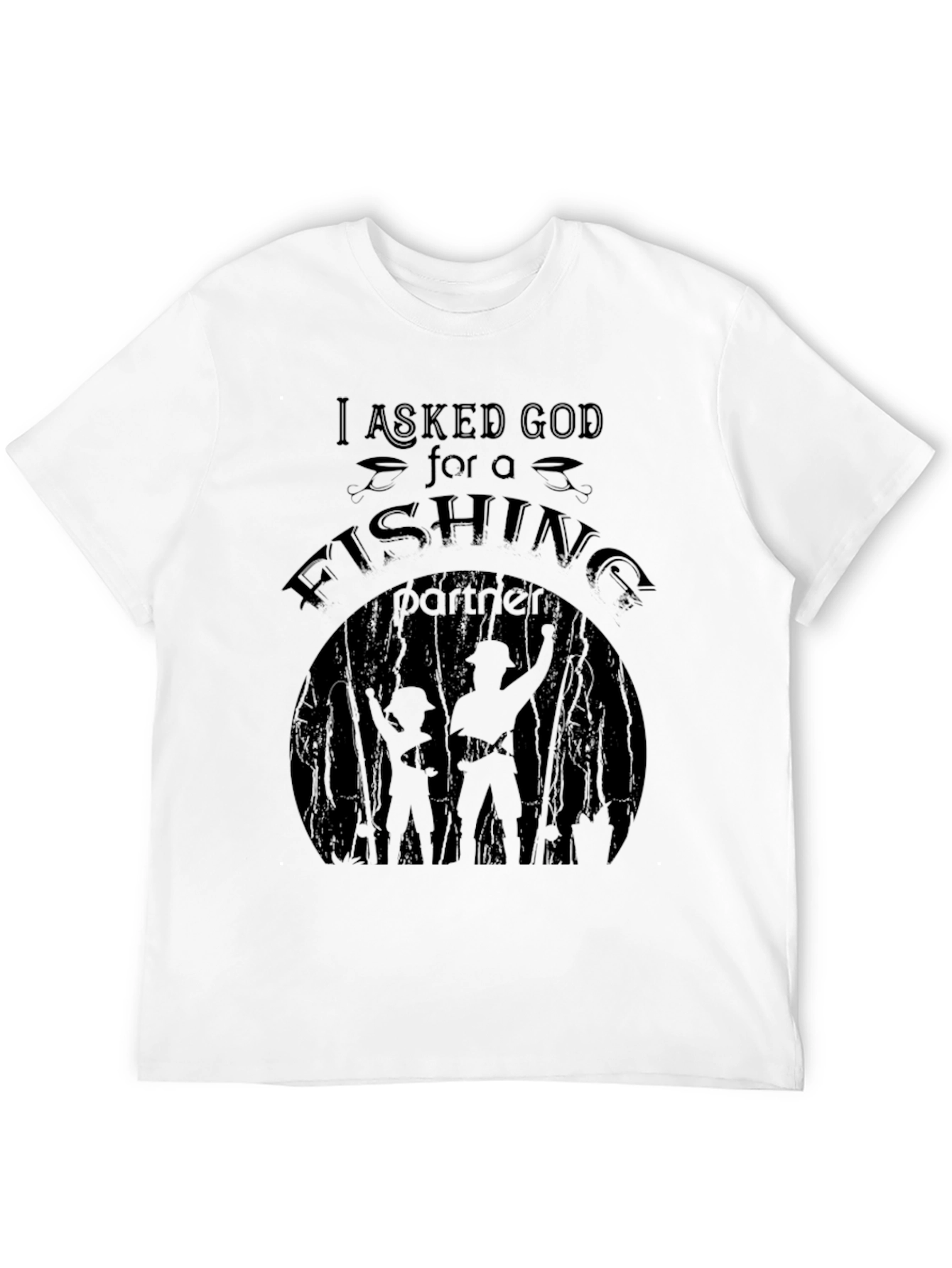 Fishing Partner Graphic Tee - Black Cotton Shirt