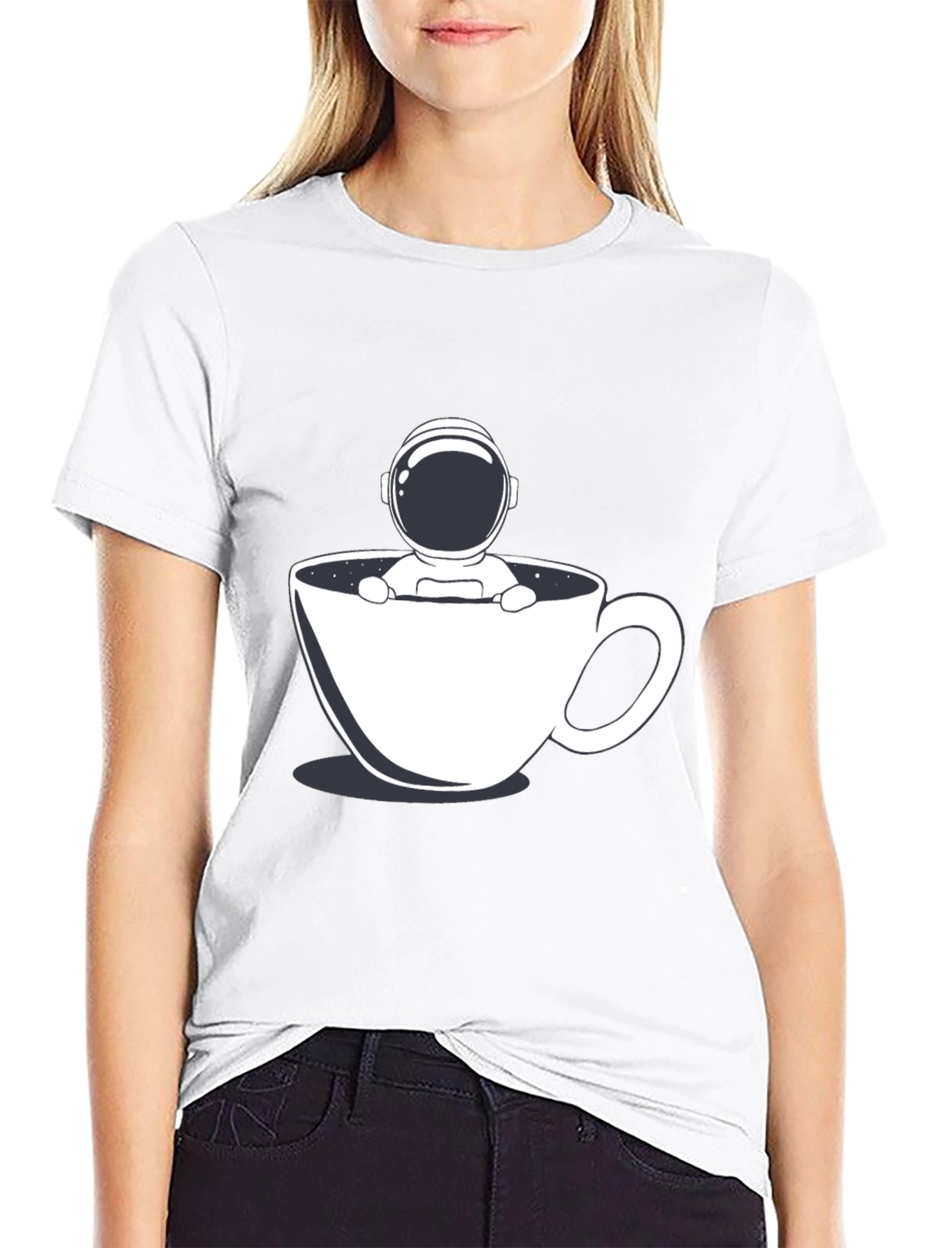 Astronaut Coffee T-Shirt - Spaced Out Style