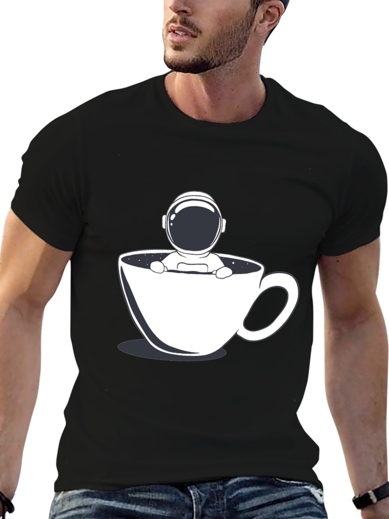 Astronaut Coffee T-Shirt - Spaced Out Style