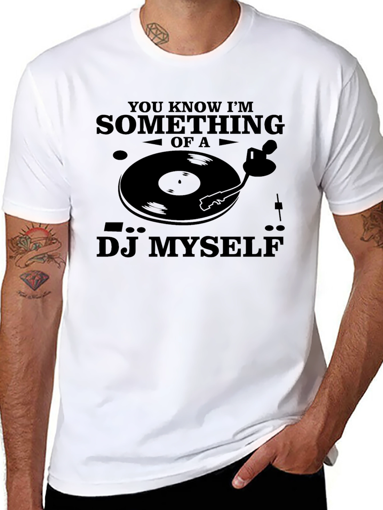 DJ Myself Graphic Tee - Funny Music T-Shirt