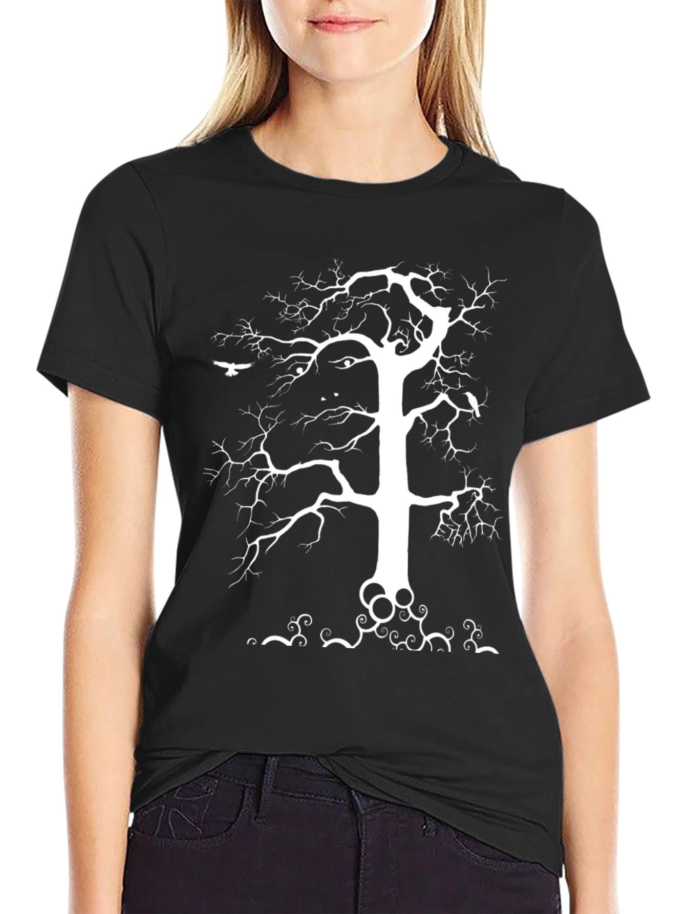 Mystic Tree Graphic Tee - Black