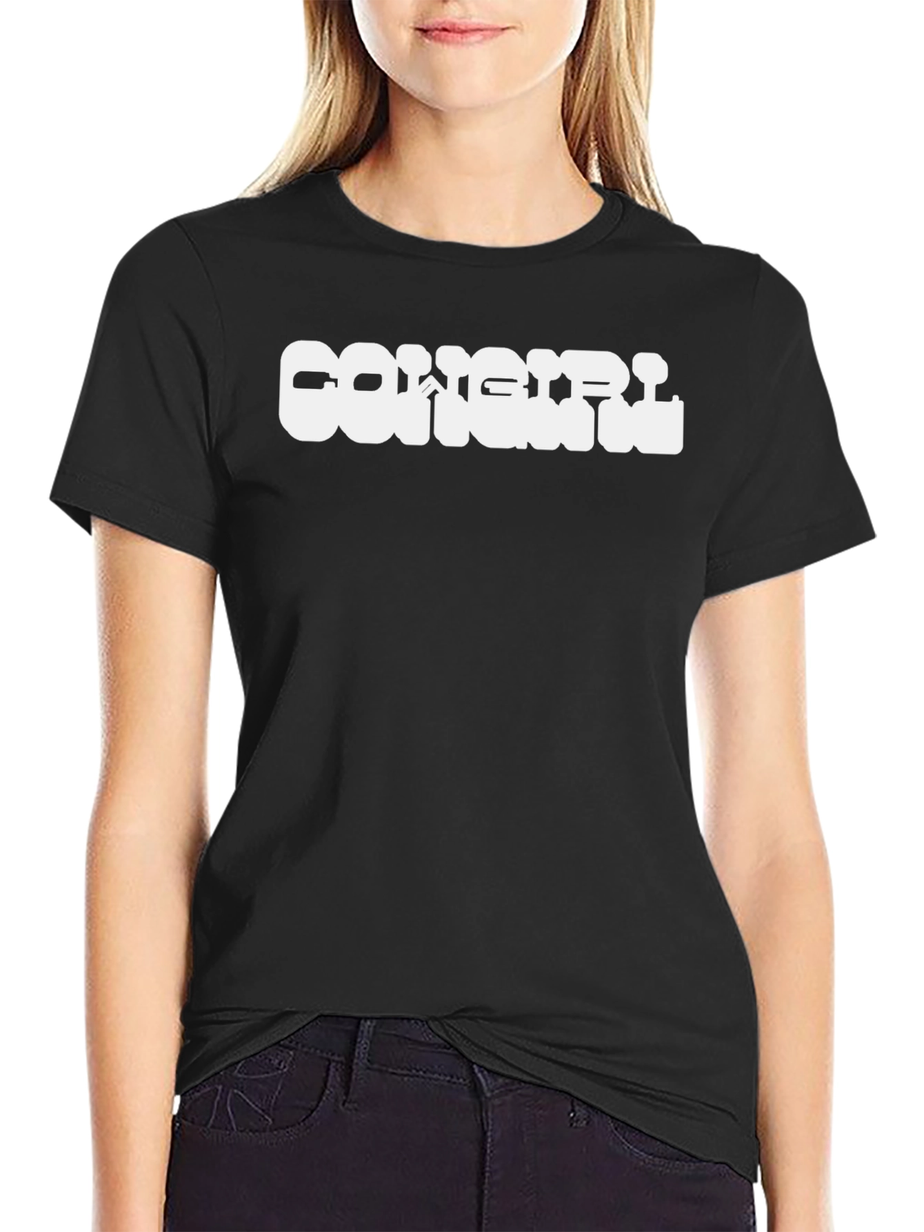 Cowgirl Graphic Tee - Classic Black T-Shirt
