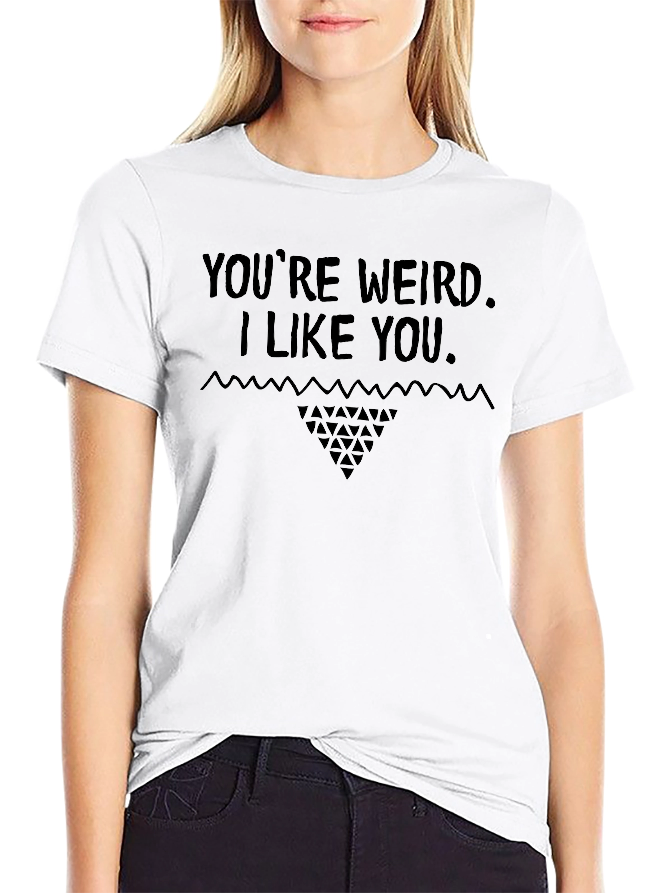 Youre Weird I Like You Graphic Tee - Black