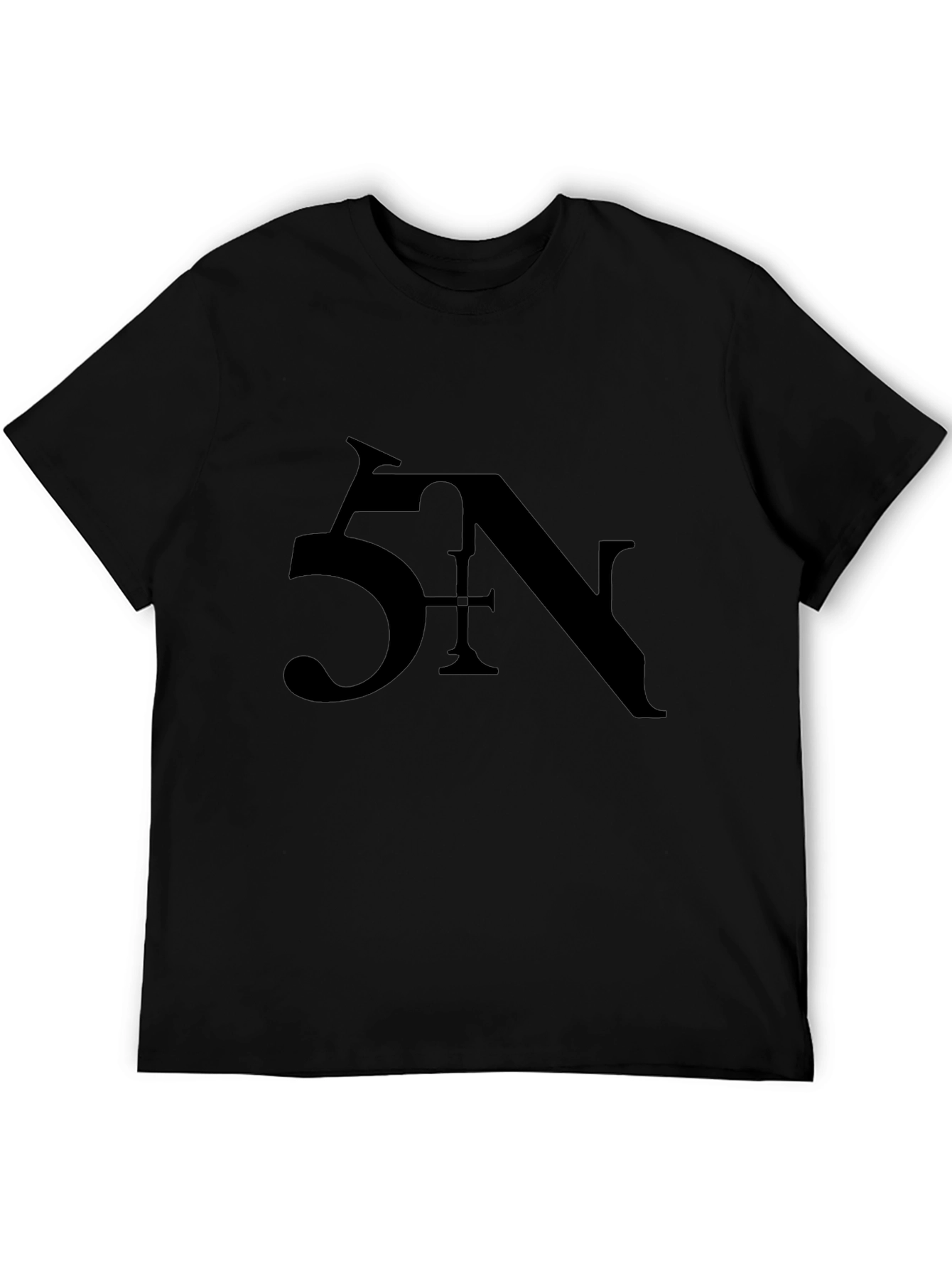 5N Graphic Print Black T-Shirt