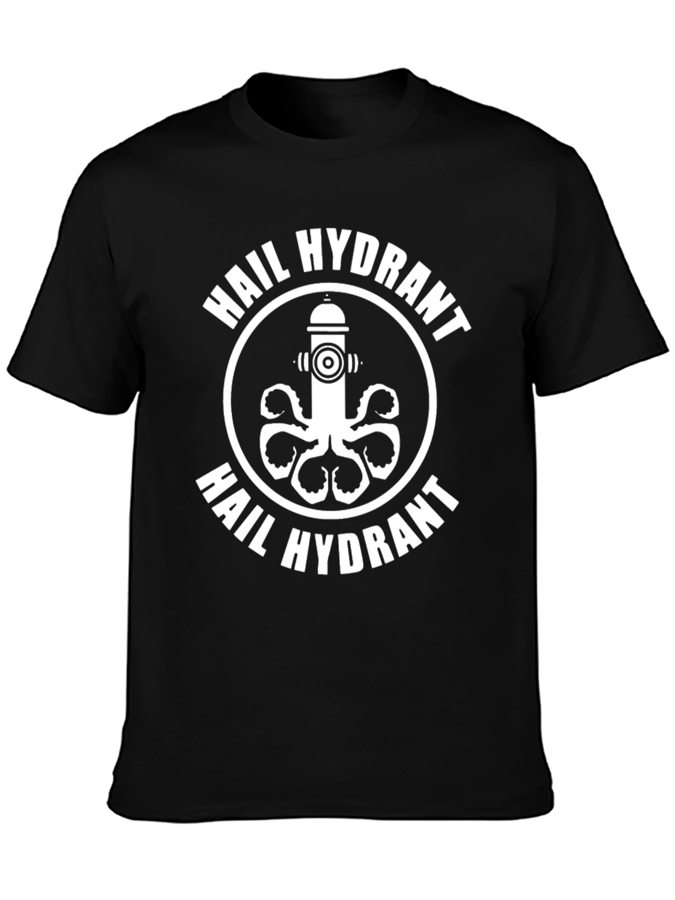 Hail Hydrant Graphic T-Shirt - Black Cotton Tee
