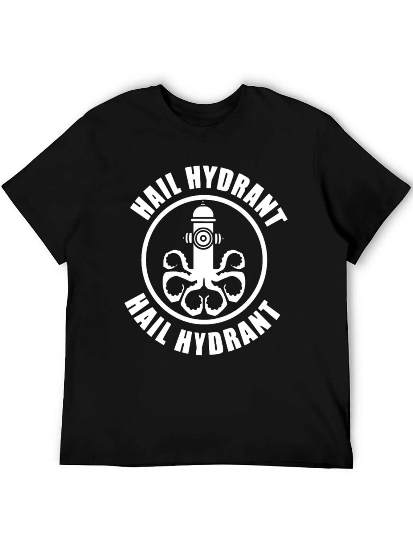 Hail Hydrant Graphic T-Shirt - Black Cotton Tee