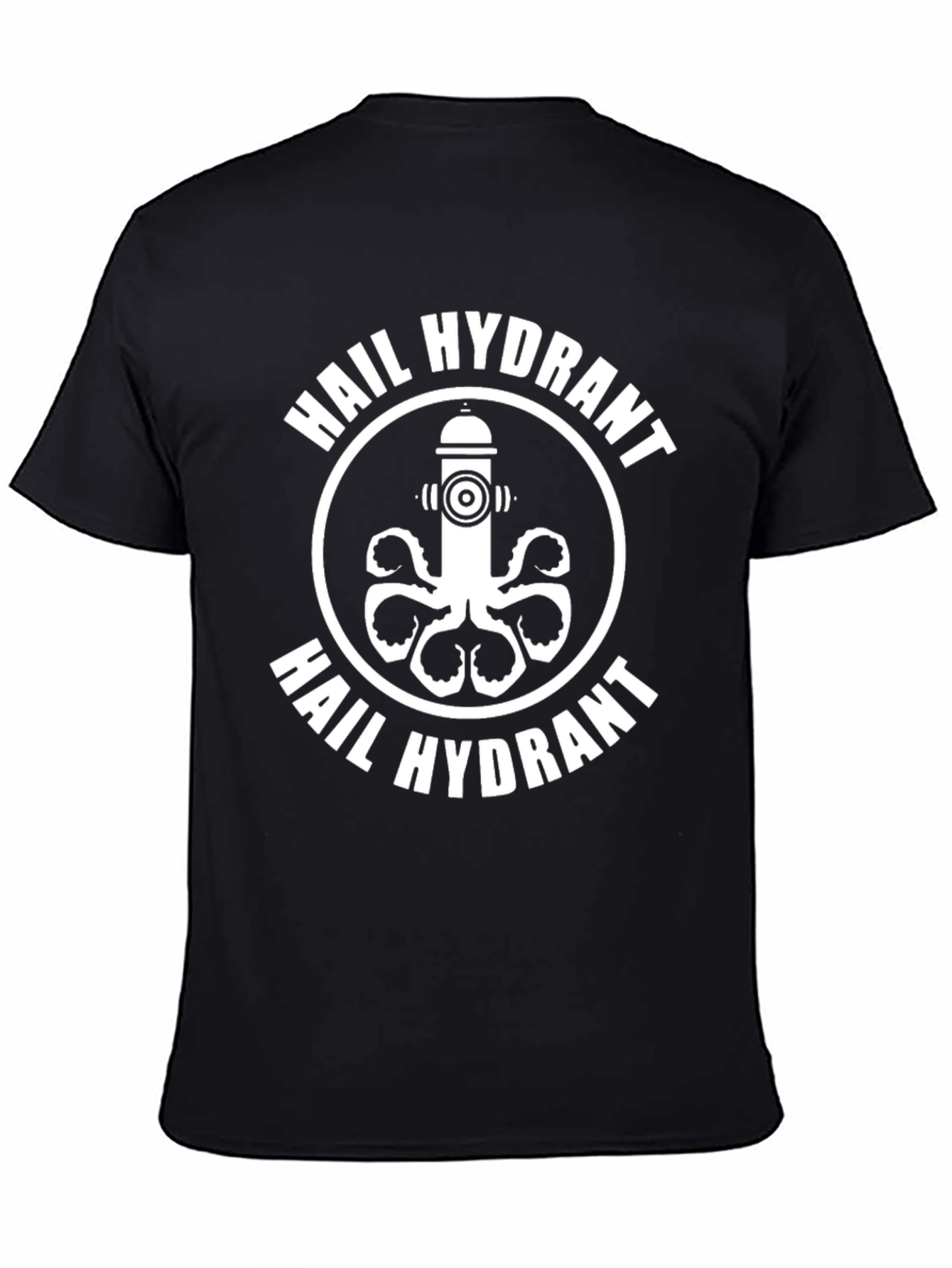 Hail Hydrant Graphic T-Shirt - Black Cotton Tee
