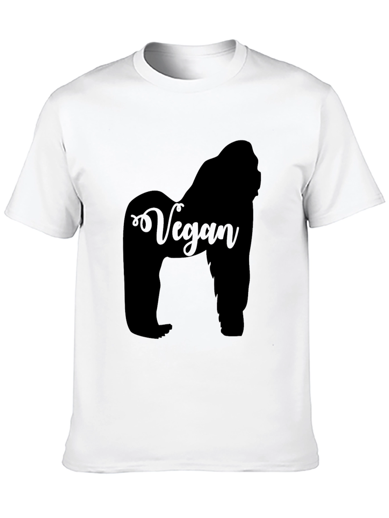 Vegan Gorilla Graphic Tee - Black