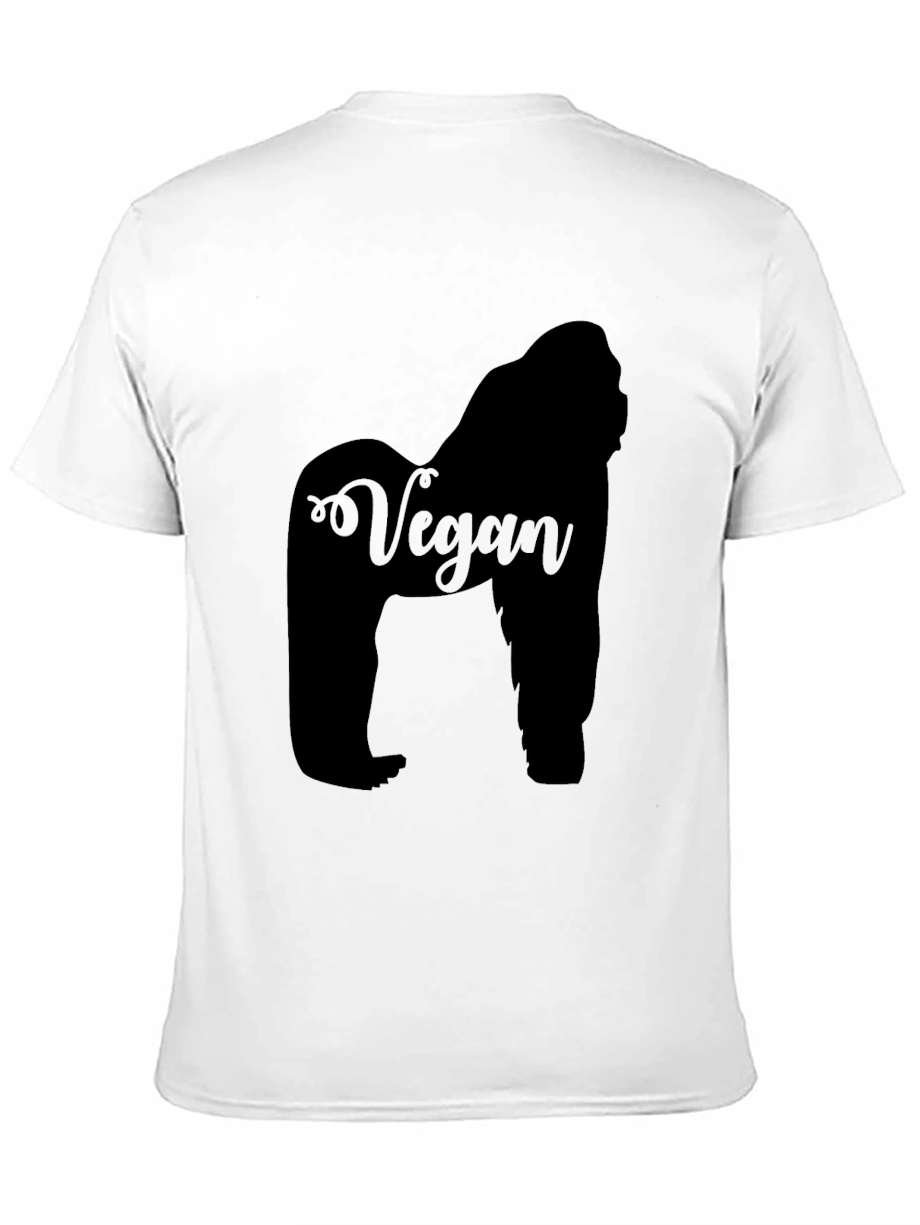 Vegan Gorilla Graphic Tee - Black