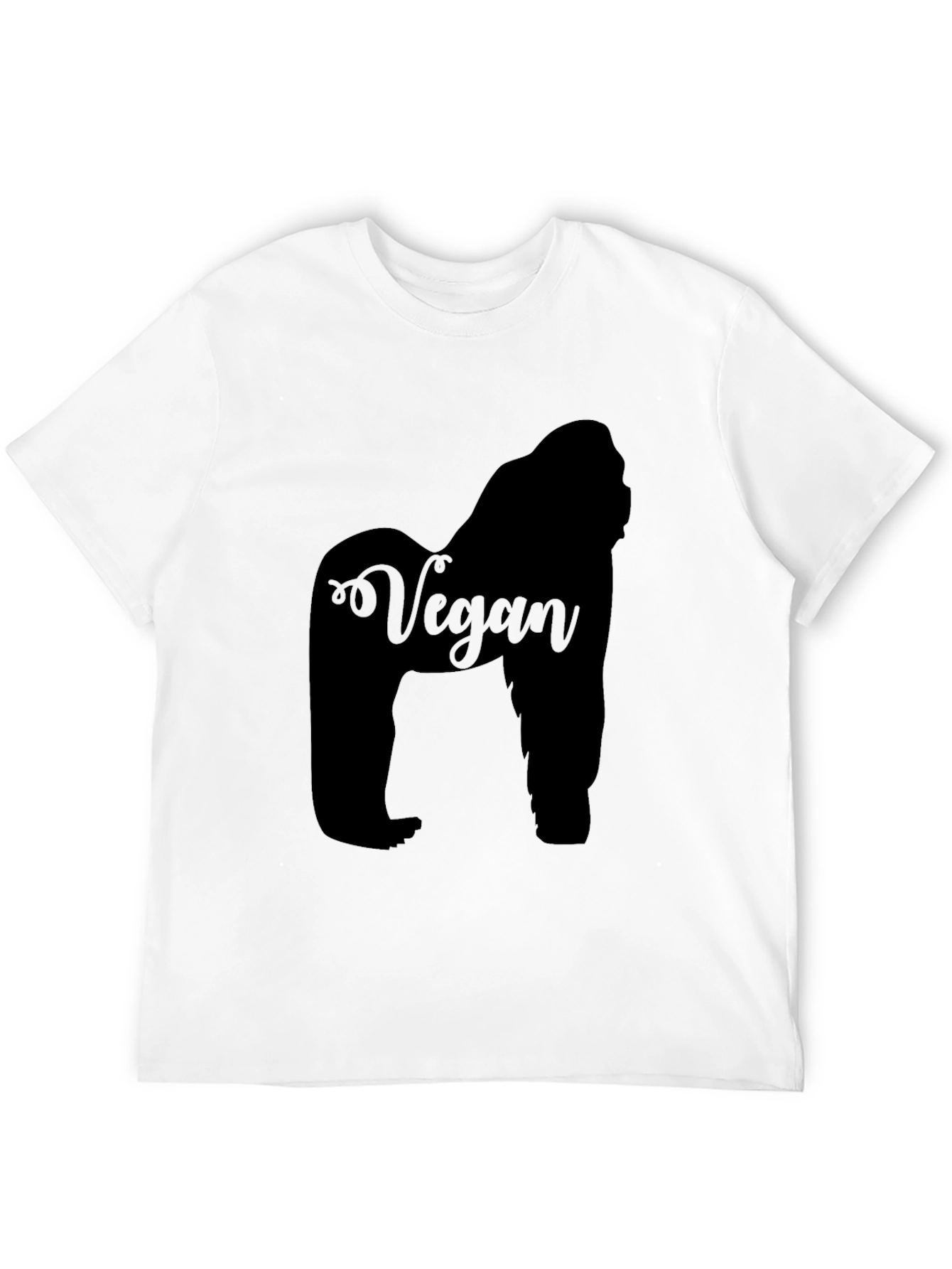 Vegan Gorilla Graphic Tee - Black