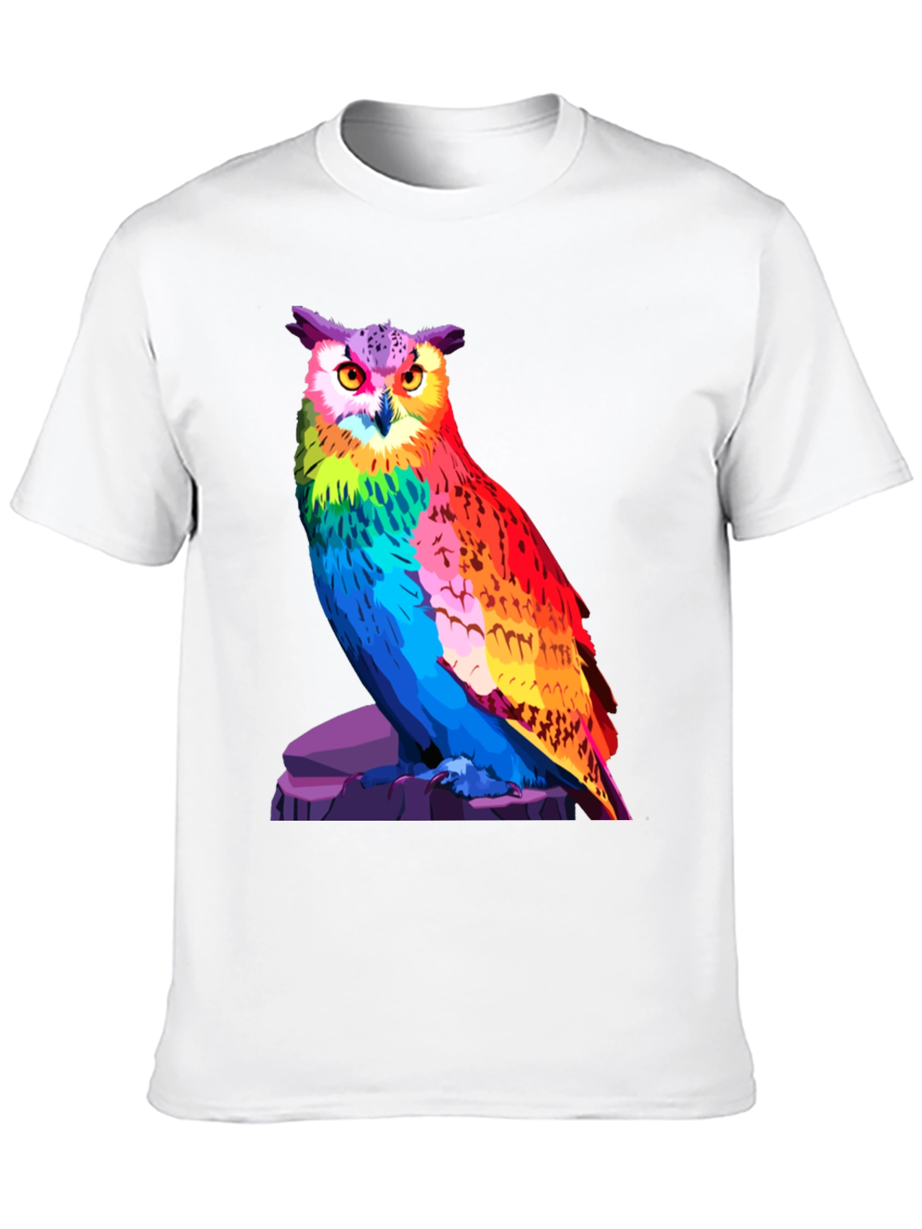 Vibrant Owl Graphic T-Shirt