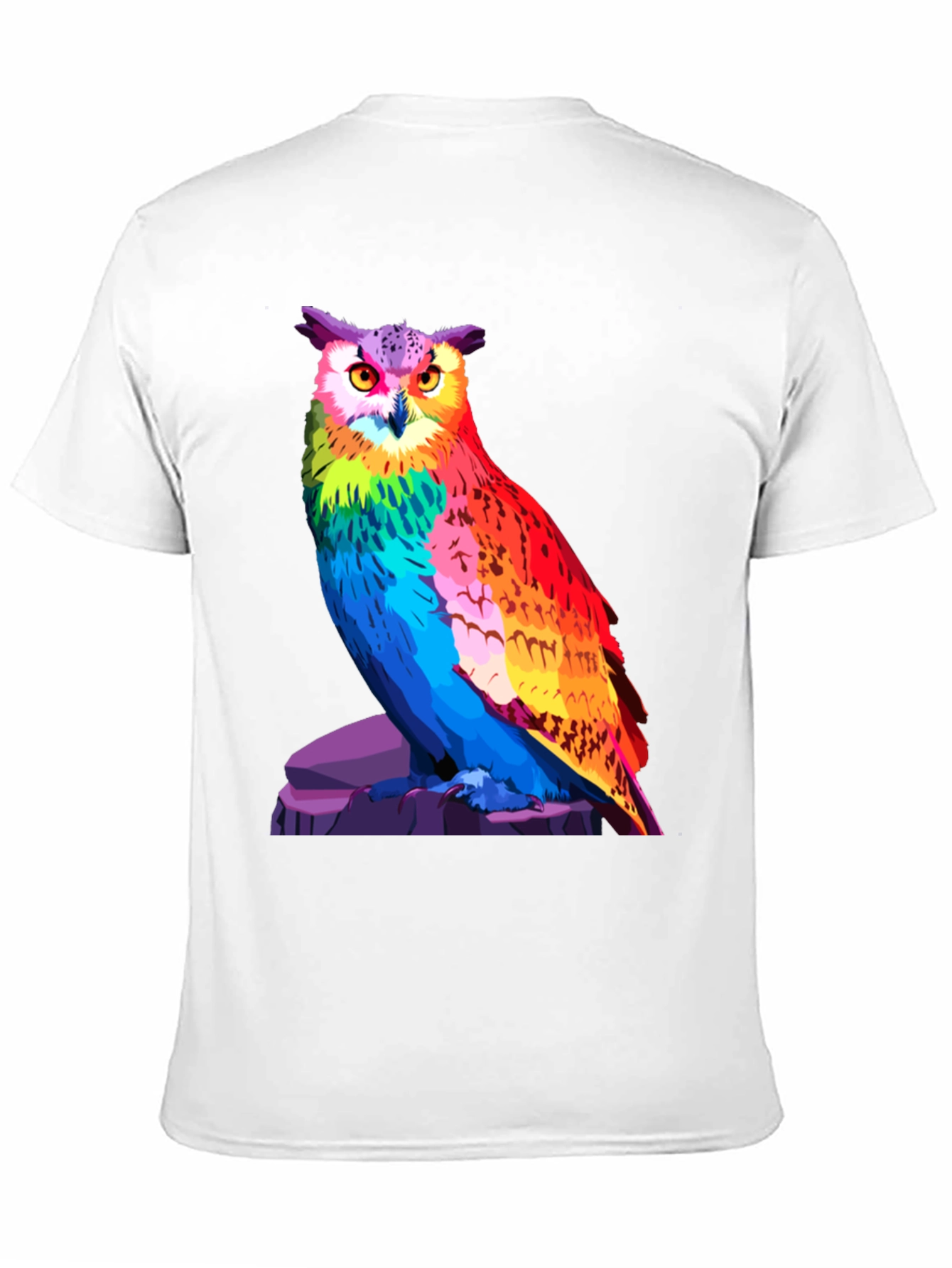 Vibrant Owl Graphic T-Shirt