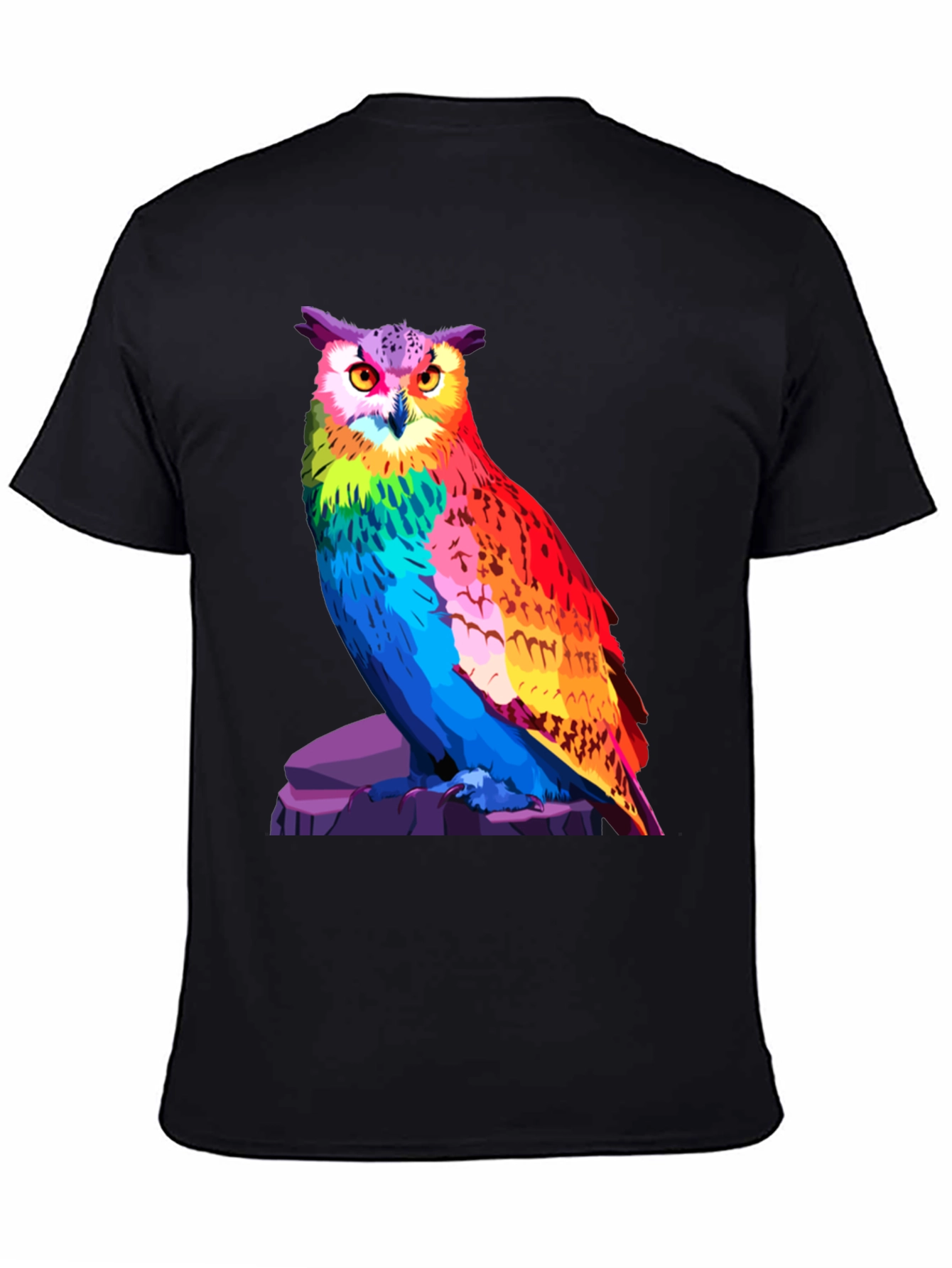 Vibrant Owl Graphic T-Shirt