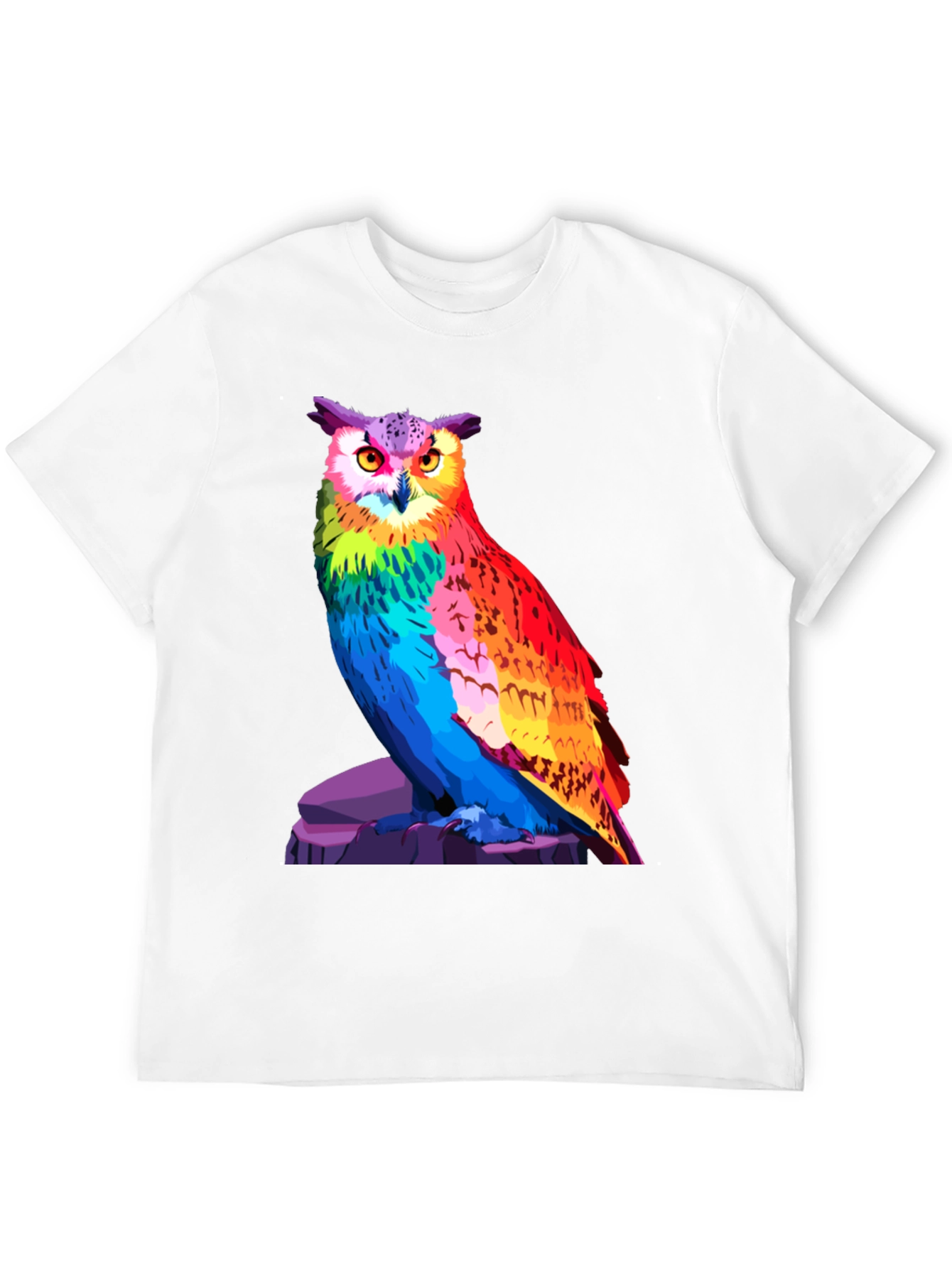 Vibrant Owl Graphic T-Shirt