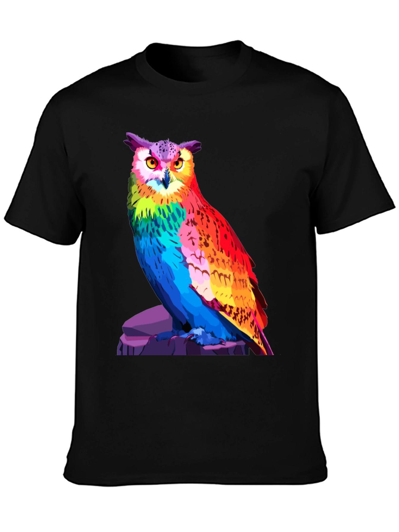 Vibrant Owl Graphic T-Shirt