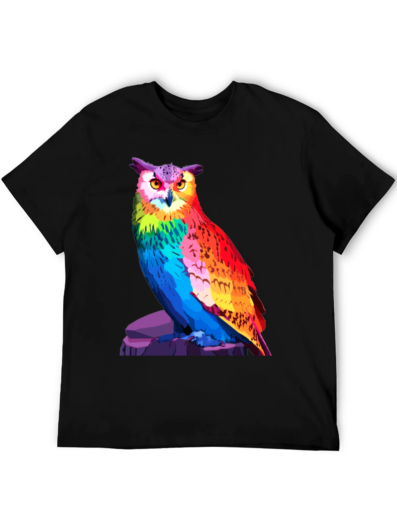 Vibrant Owl Graphic T-Shirt