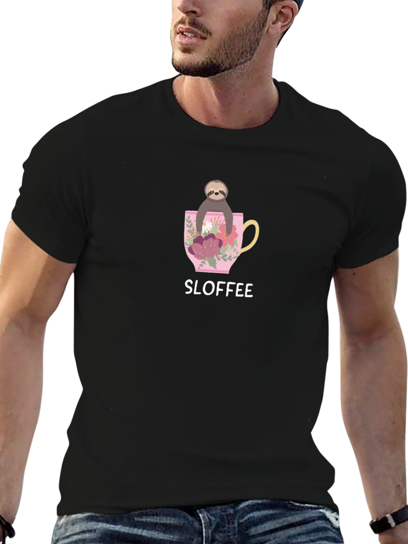 Sloffee Sloth Coffee Lover Graphic T-Shirt