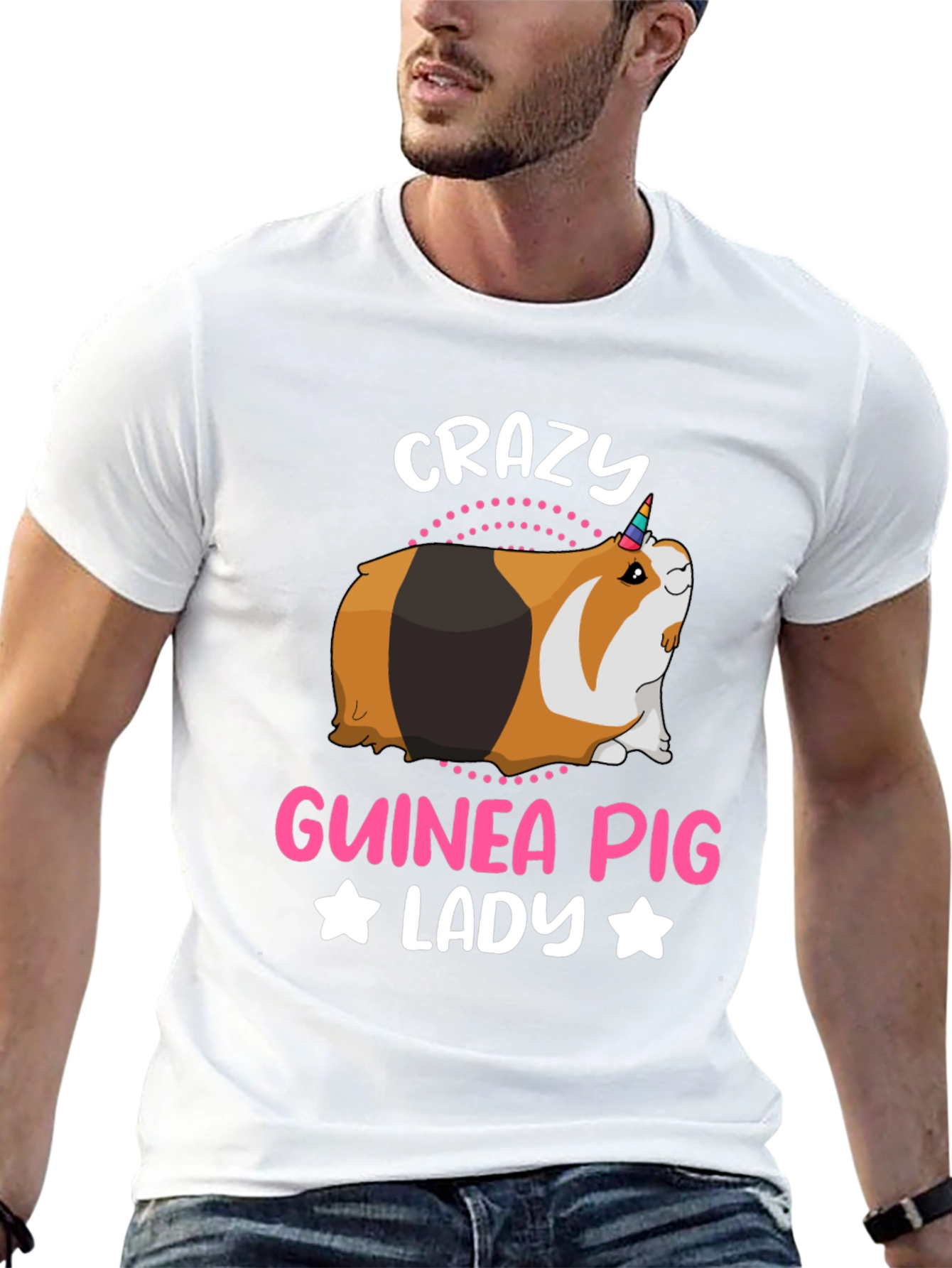 Crazy Guinea Pig Lady T-Shirt - Black