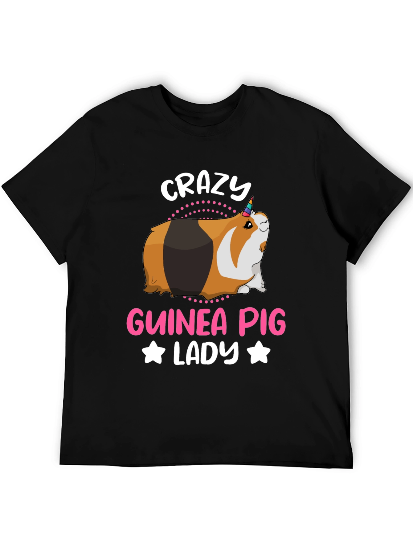 Crazy Guinea Pig Lady T-Shirt - Black