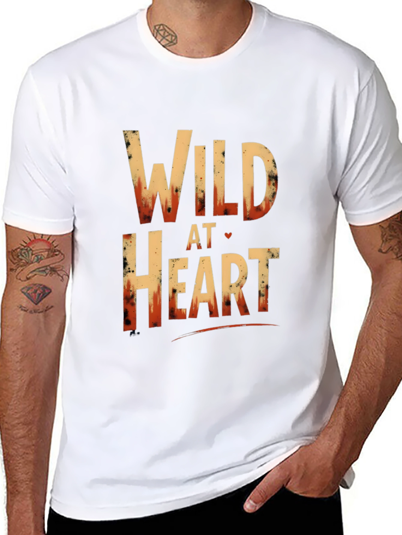 Wild At Heart Graphic Tee - Trendy Black T-Shirt