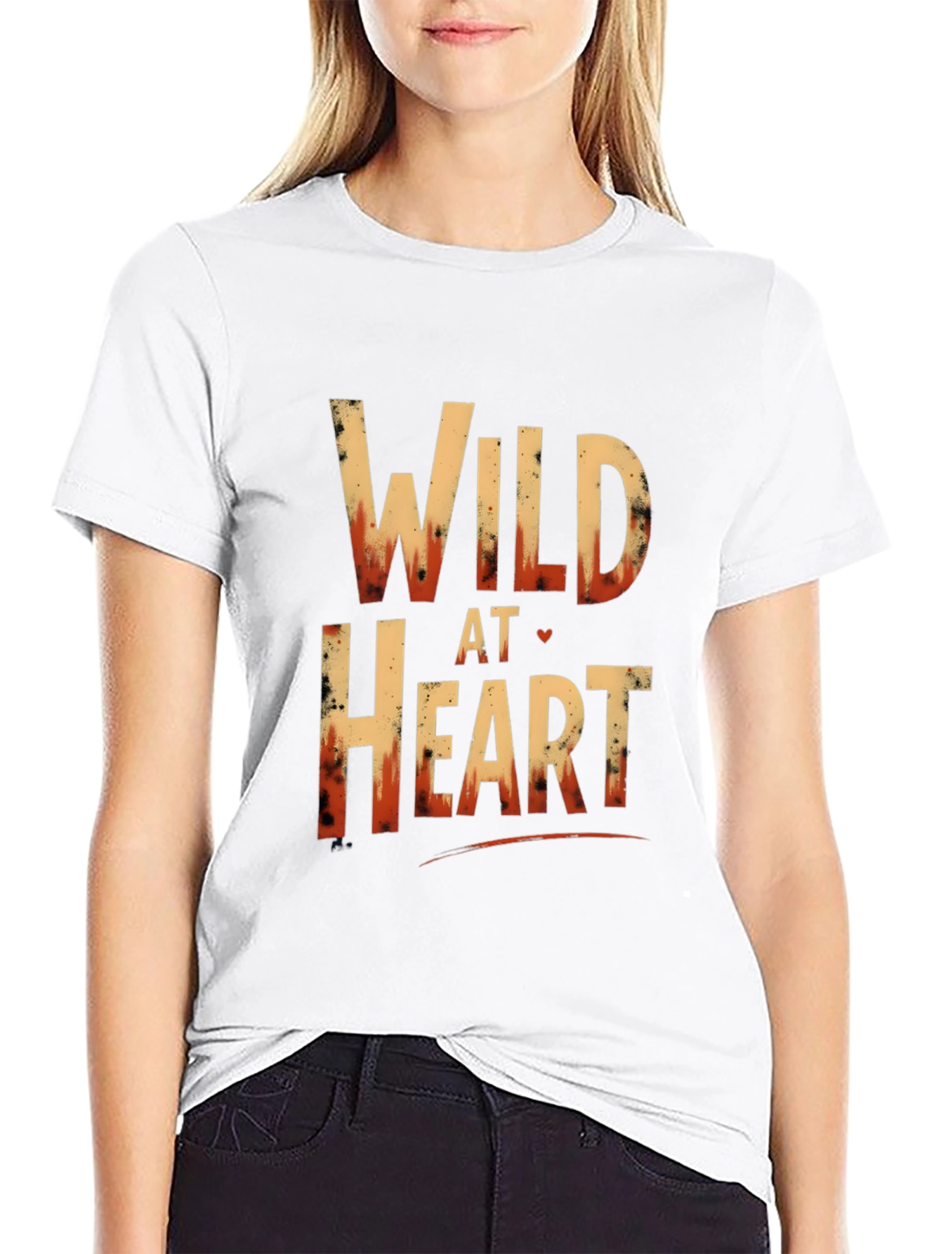 Wild At Heart Graphic Tee - Trendy Black T-Shirt