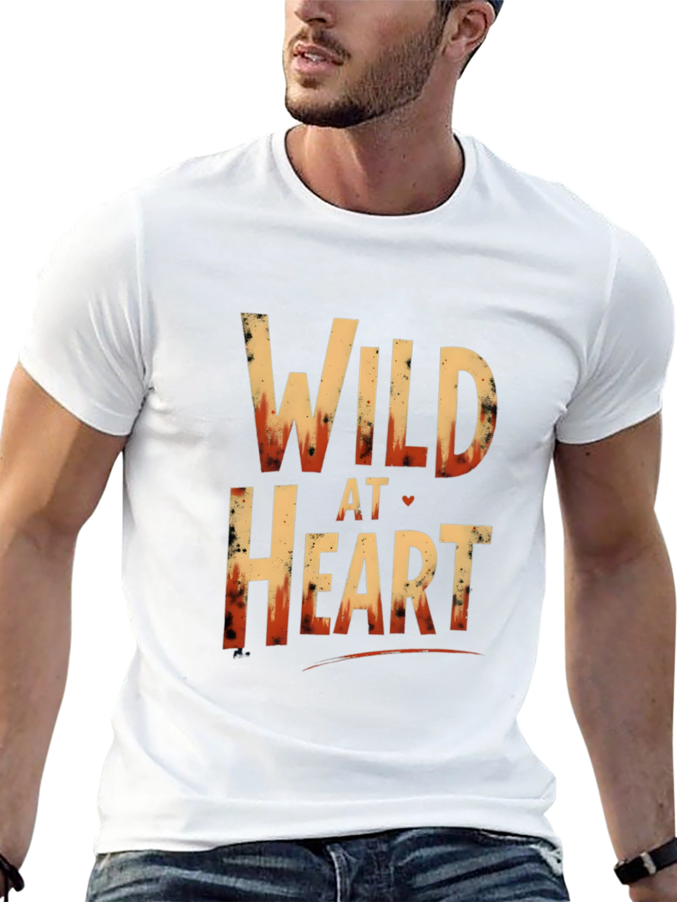 Wild At Heart Graphic Tee - Trendy Black T-Shirt