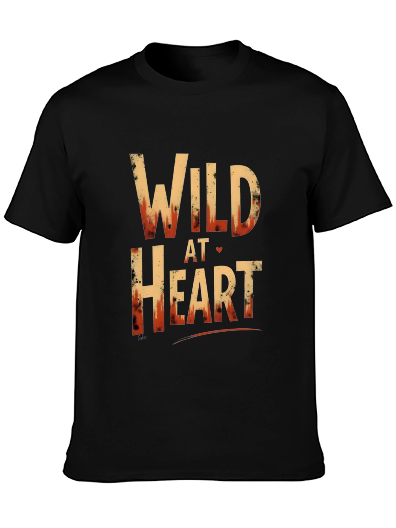 Wild At Heart Graphic Tee - Trendy Black T-Shirt
