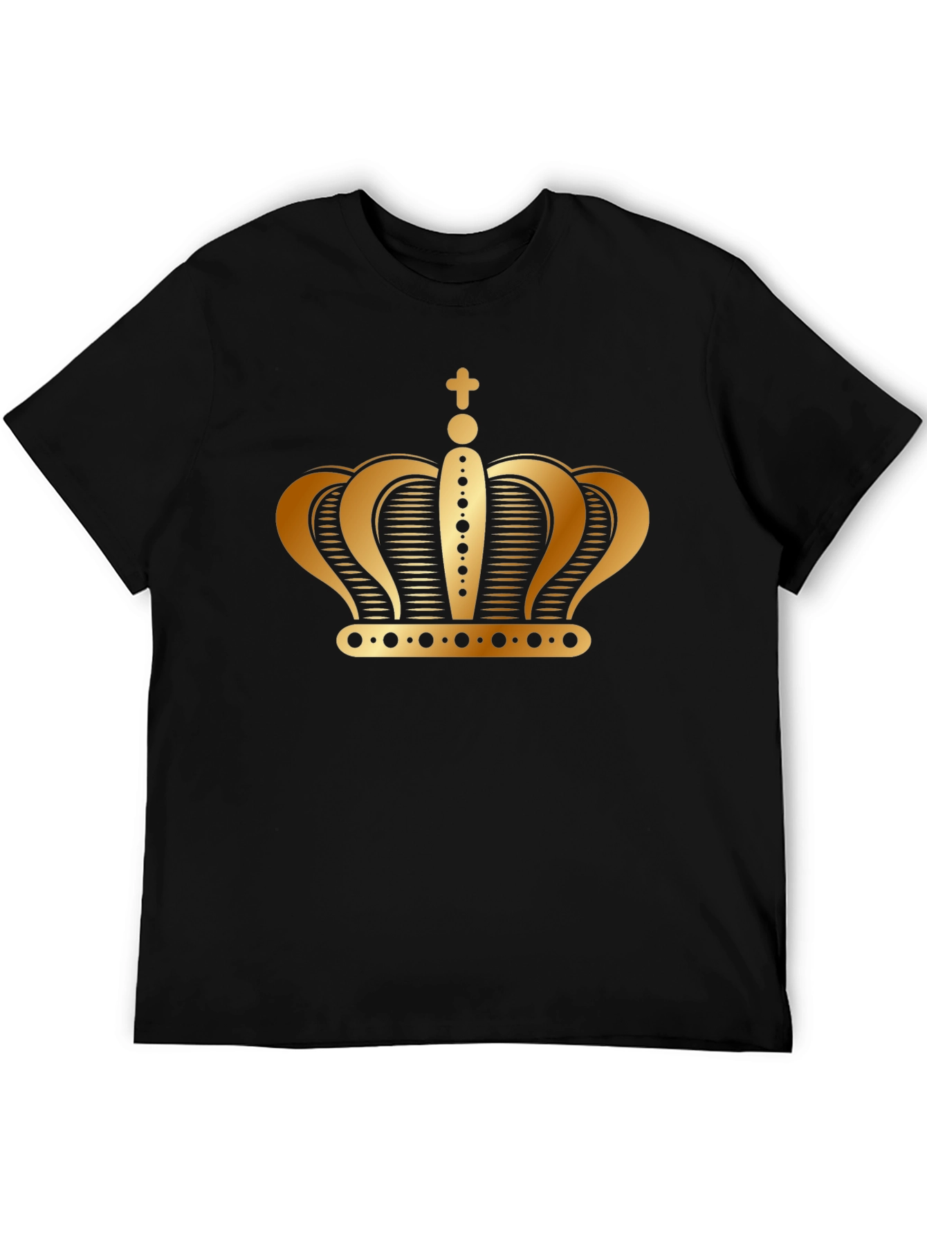 Gold Crown Graphic Black T-Shirt